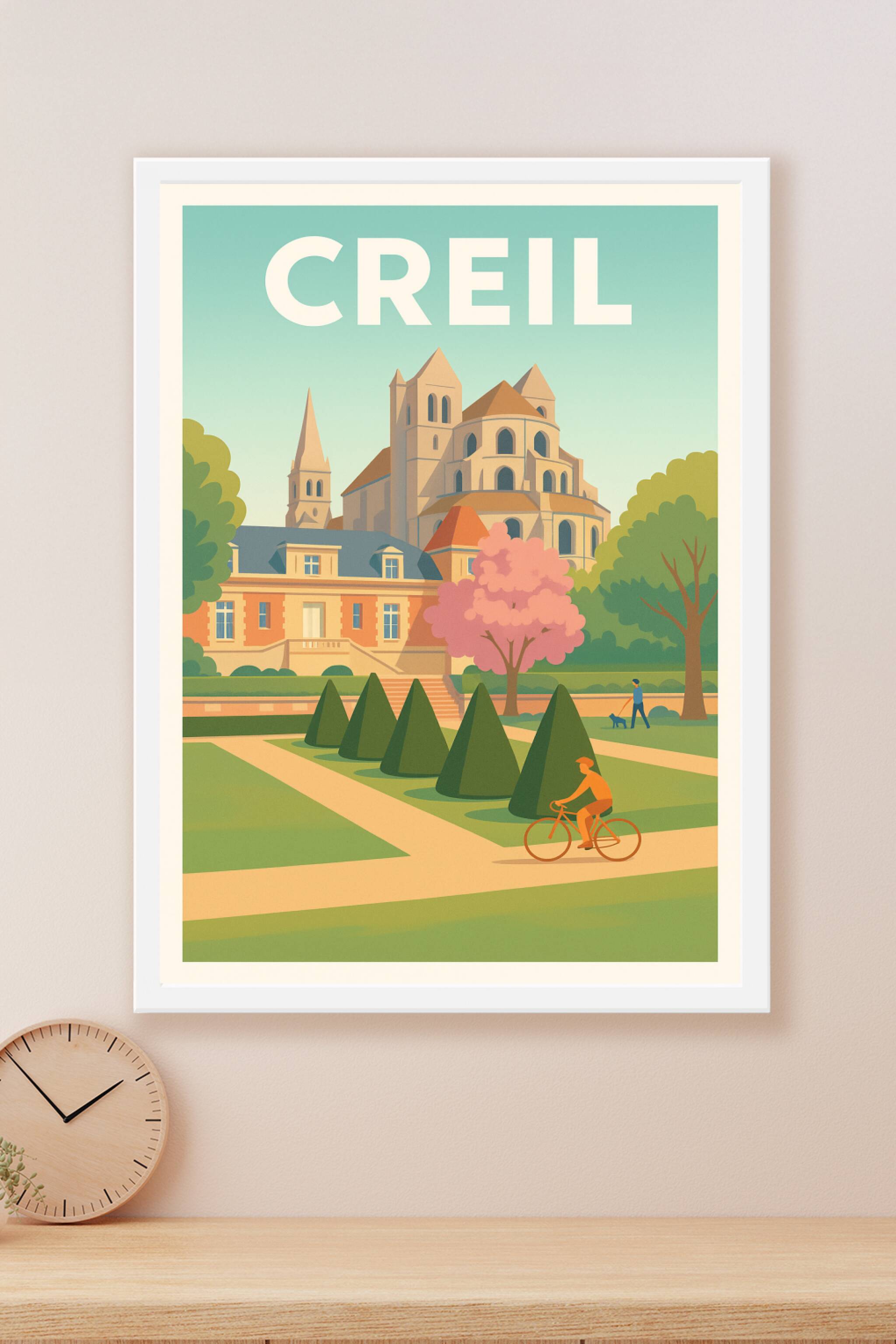 Affiche Creil — Charme et sérénité au cœur de la ville · poster d'art de Creil