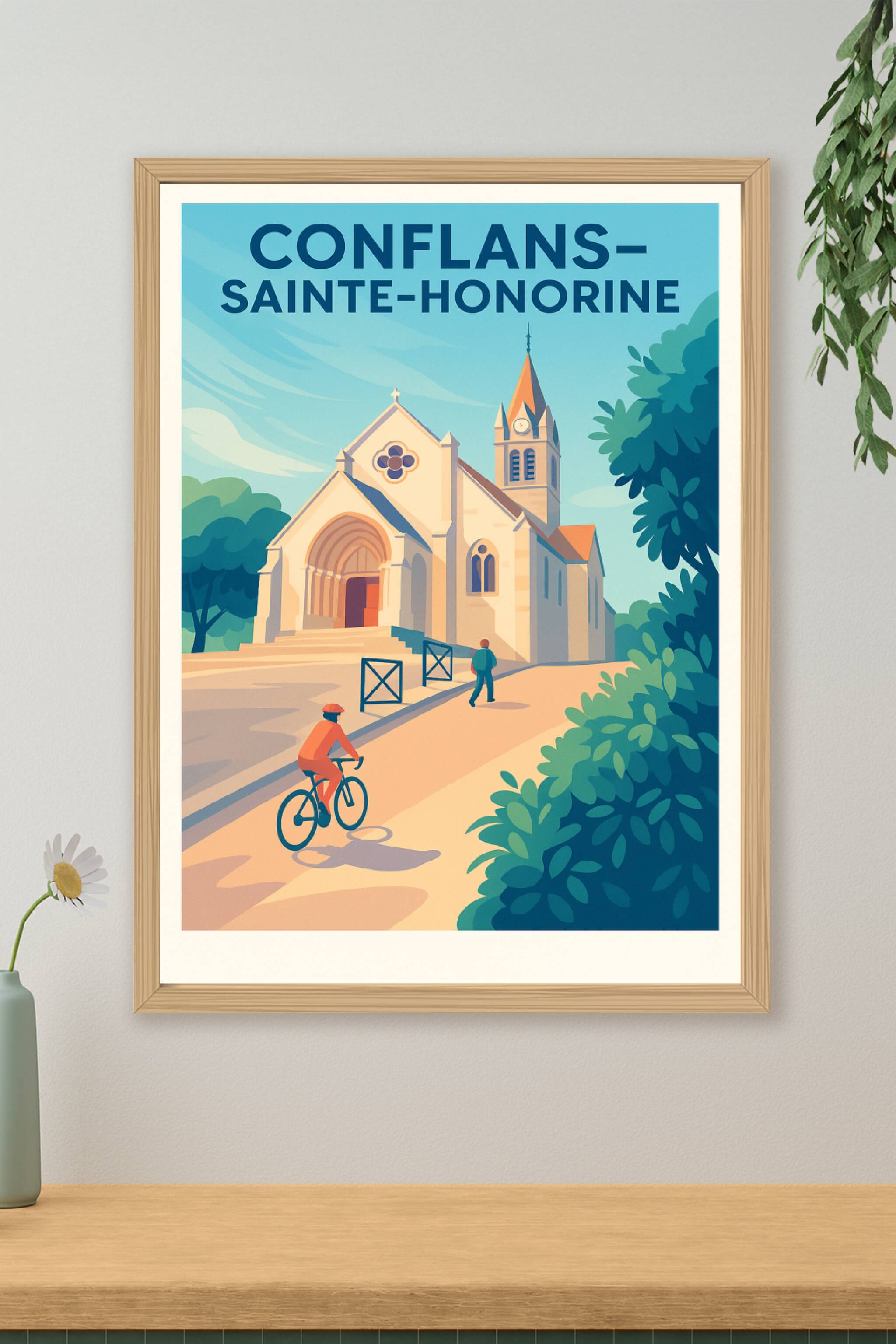 Affiche de Conflans-Sainte-Honorine - L'élégance paisible au cœur de la ville