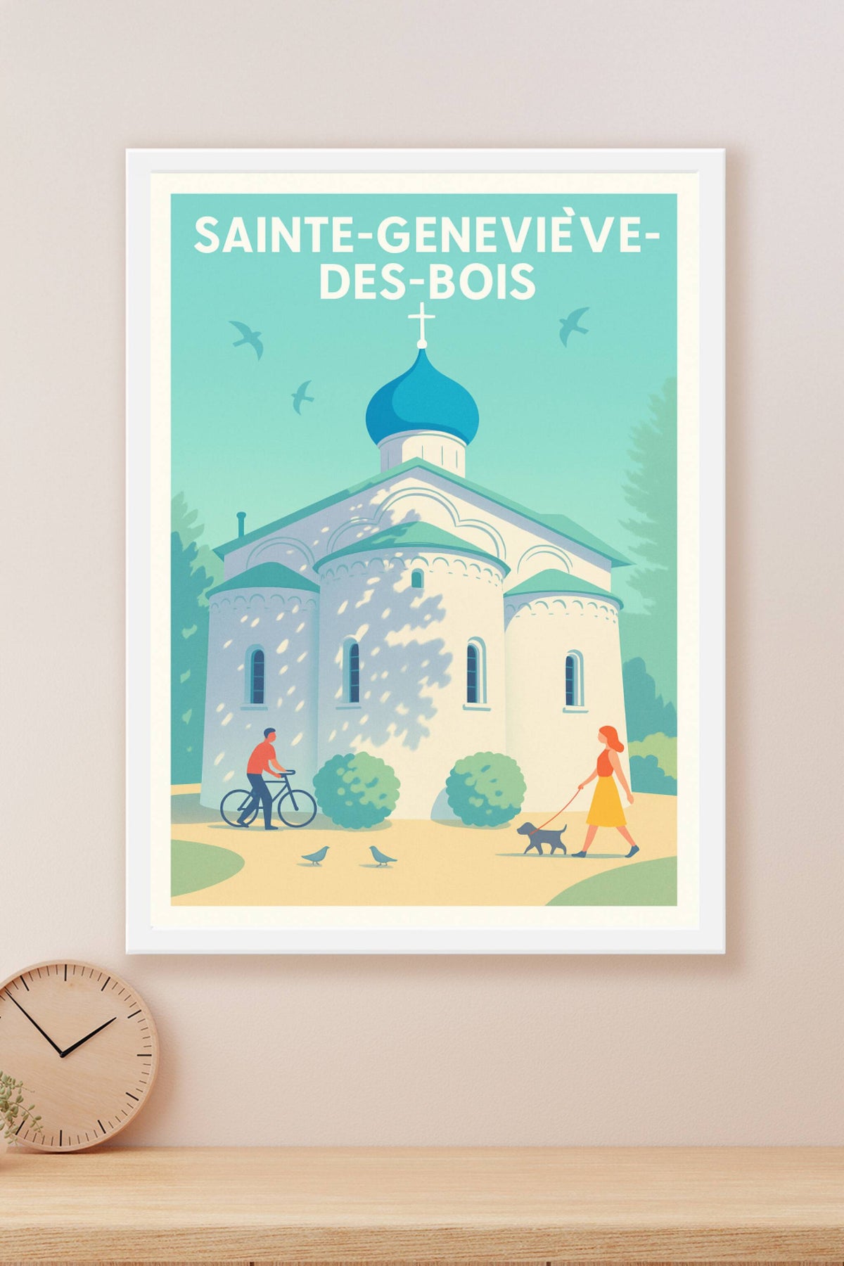 Affiche Sainte-Geneviève-des-Bois — Tranquillité et douceur de vivre · poster d'art de Sainte-Geneviève-des-Bois
