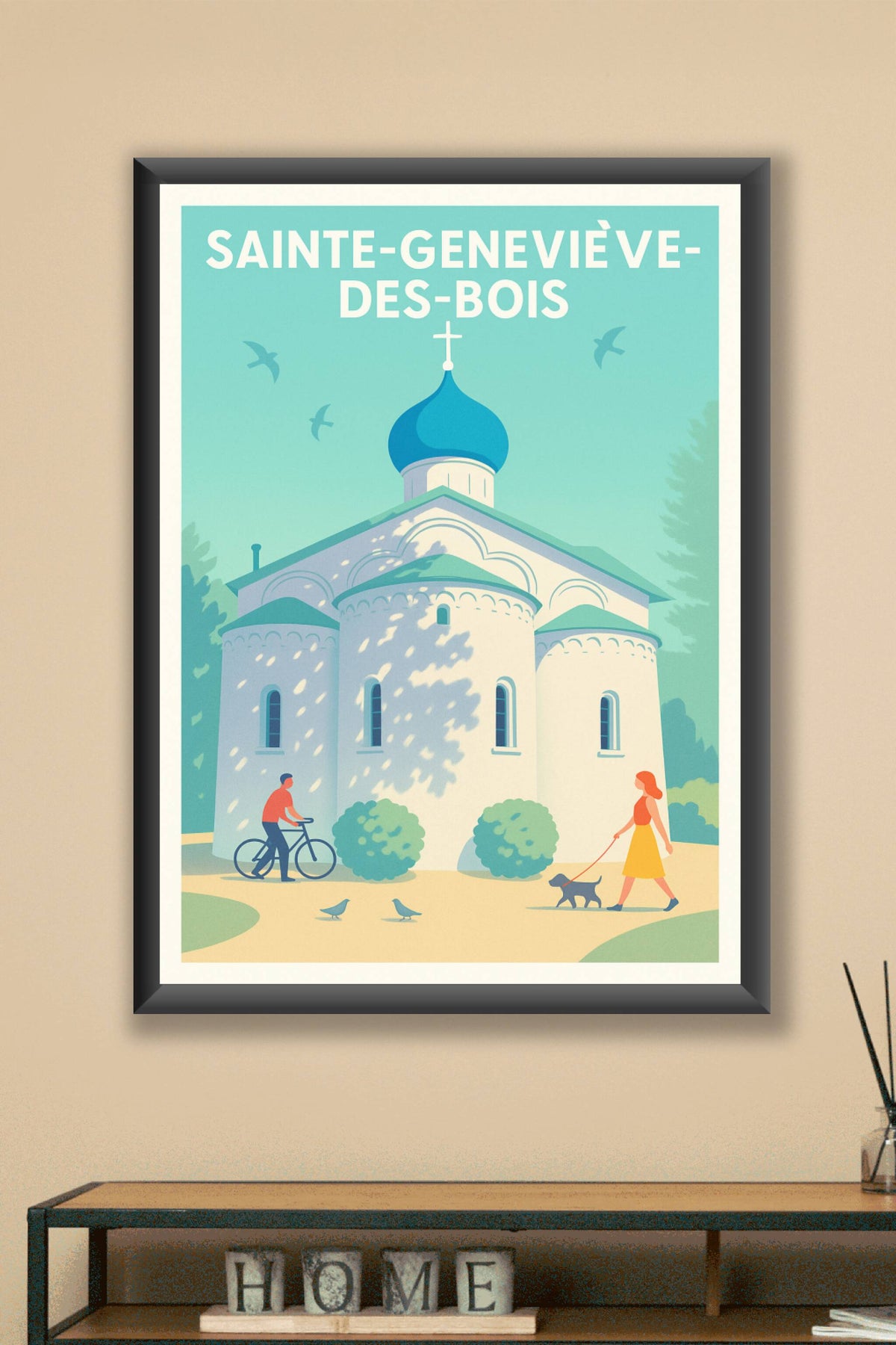 Affiche Sainte-Geneviève-des-Bois — Tranquillité et douceur de vivre · poster d'art de Sainte-Geneviève-des-Bois