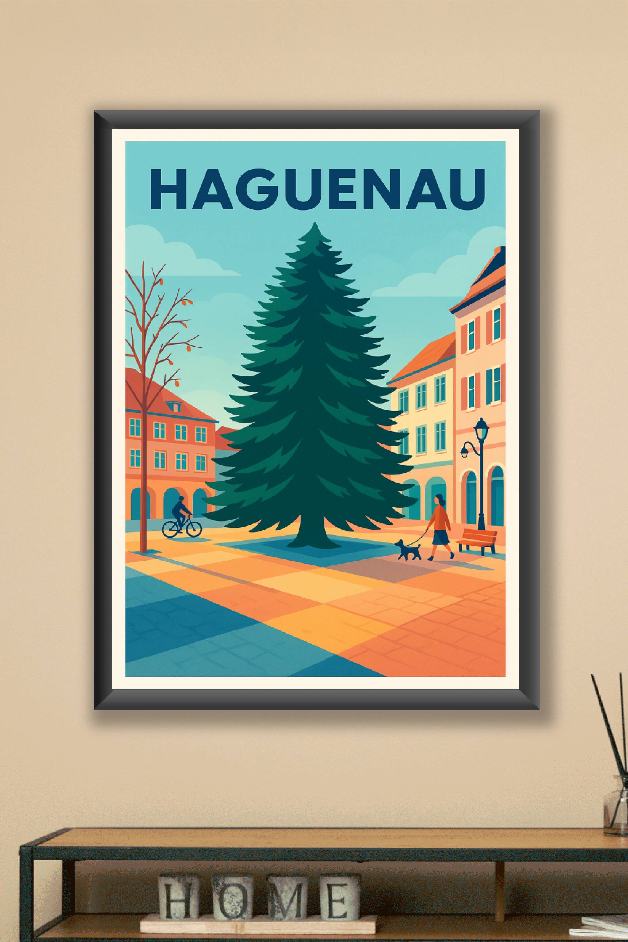 Affiche Haguenau — Charme paisible au cœur de la ville · poster d'art de Haguenau