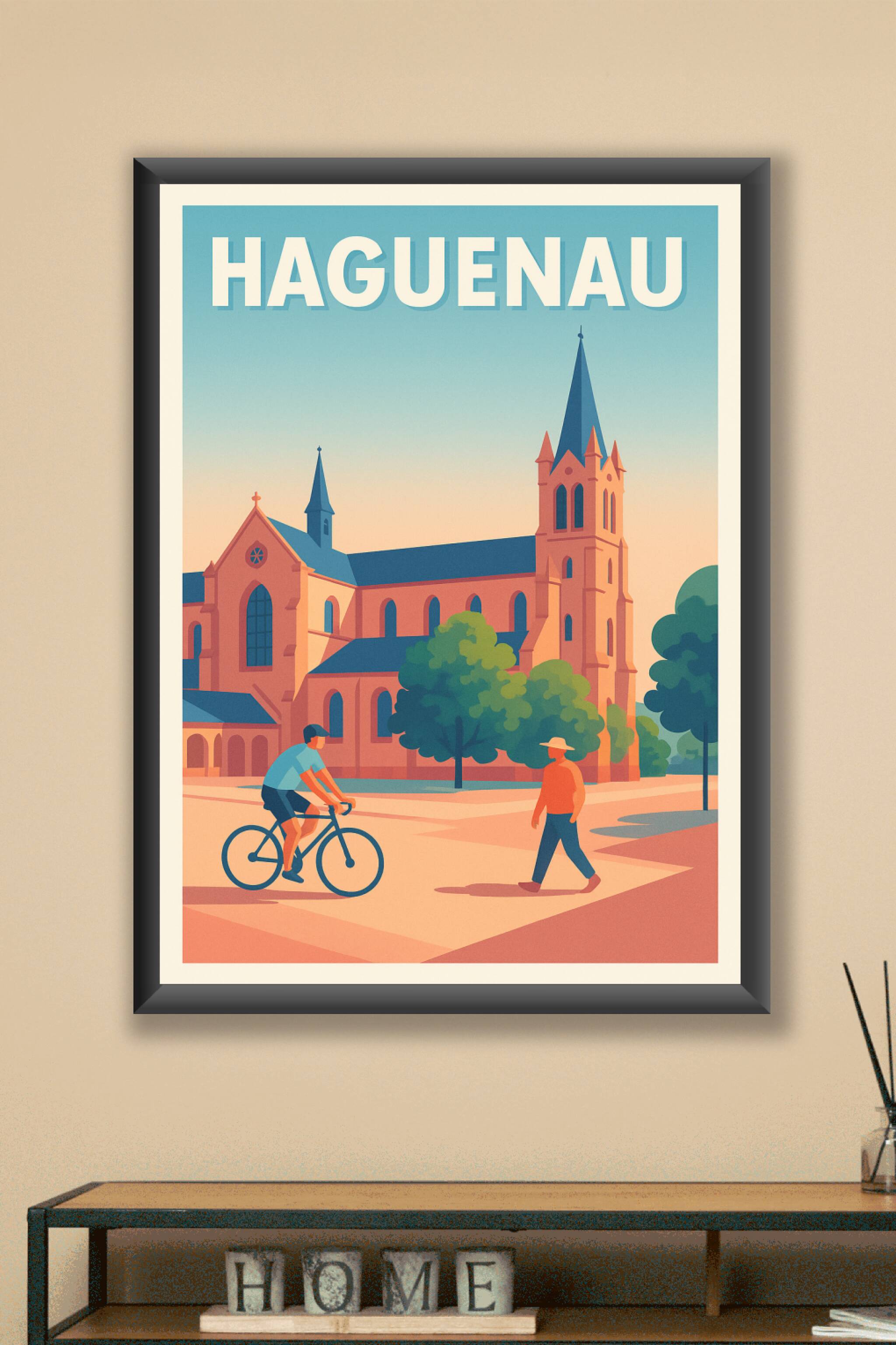 Affiche Haguenau — Charme et Sérénité au Cœur de la Ville · poster d'art de Haguenau