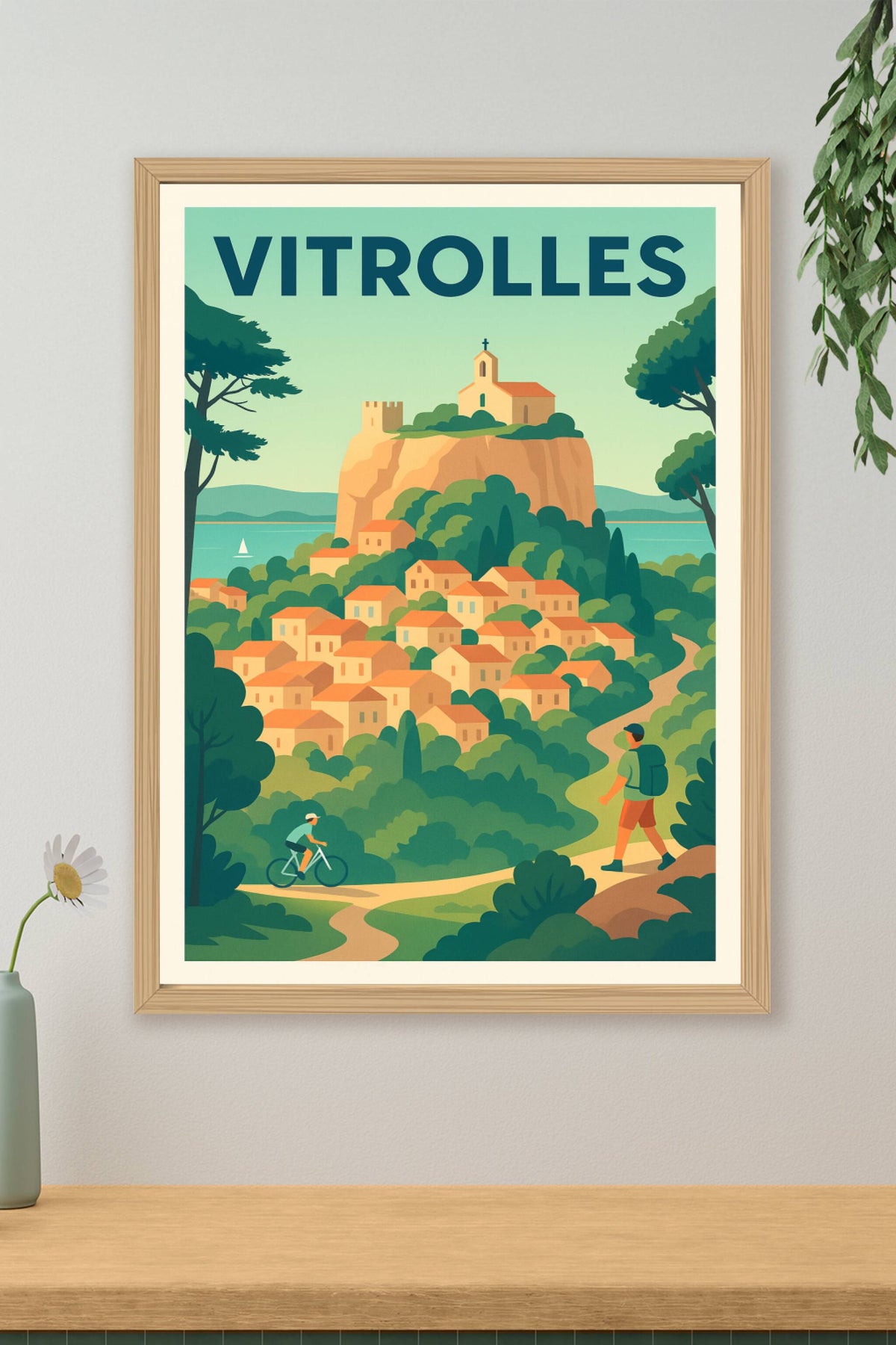 Affiche Vitrolles — Escapade nature et patrimoine historique · poster d'art de Vitrolles