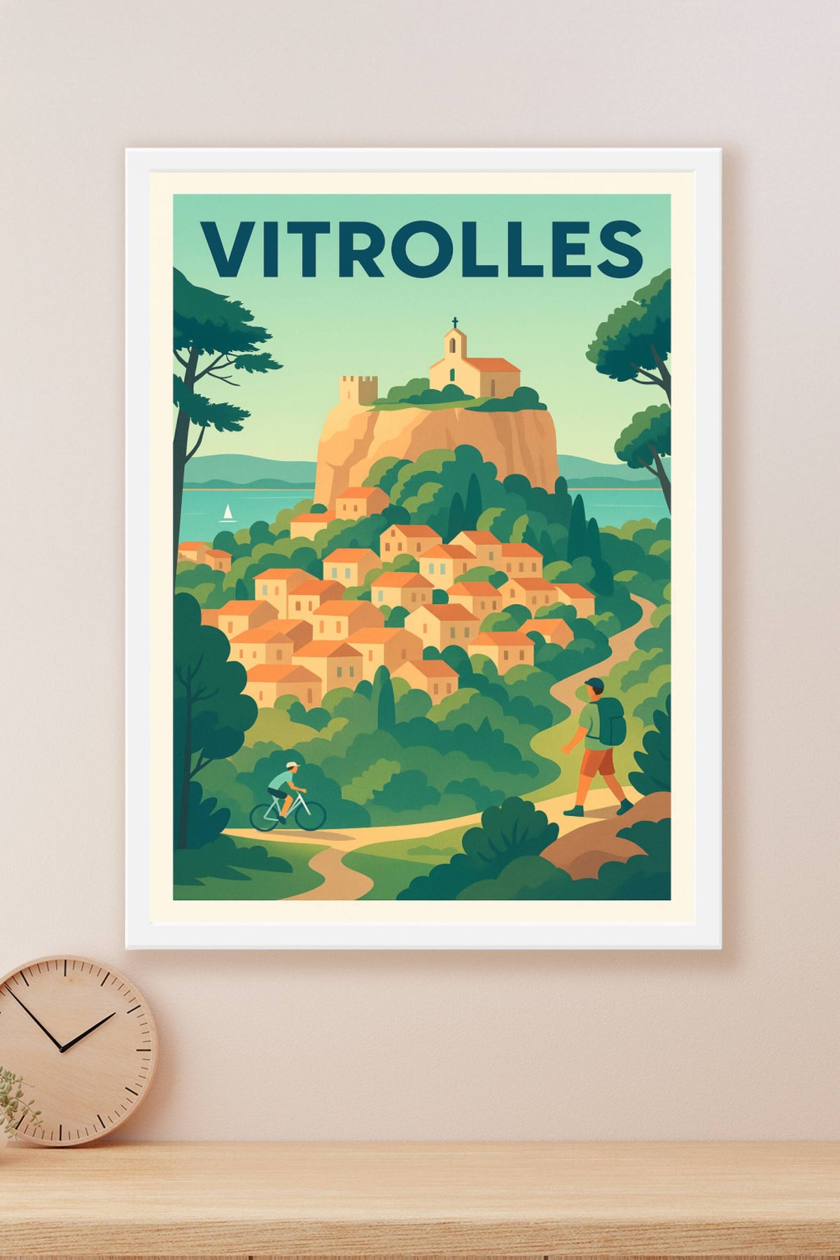 Affiche Vitrolles — Escapade nature et patrimoine historique · poster d'art de Vitrolles