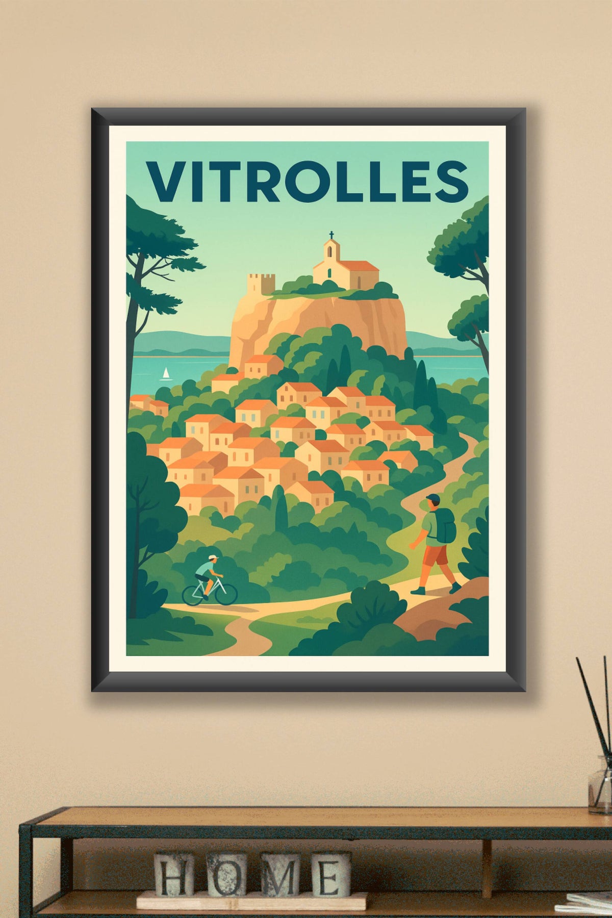 Affiche Vitrolles — Escapade nature et patrimoine historique · poster d'art de Vitrolles