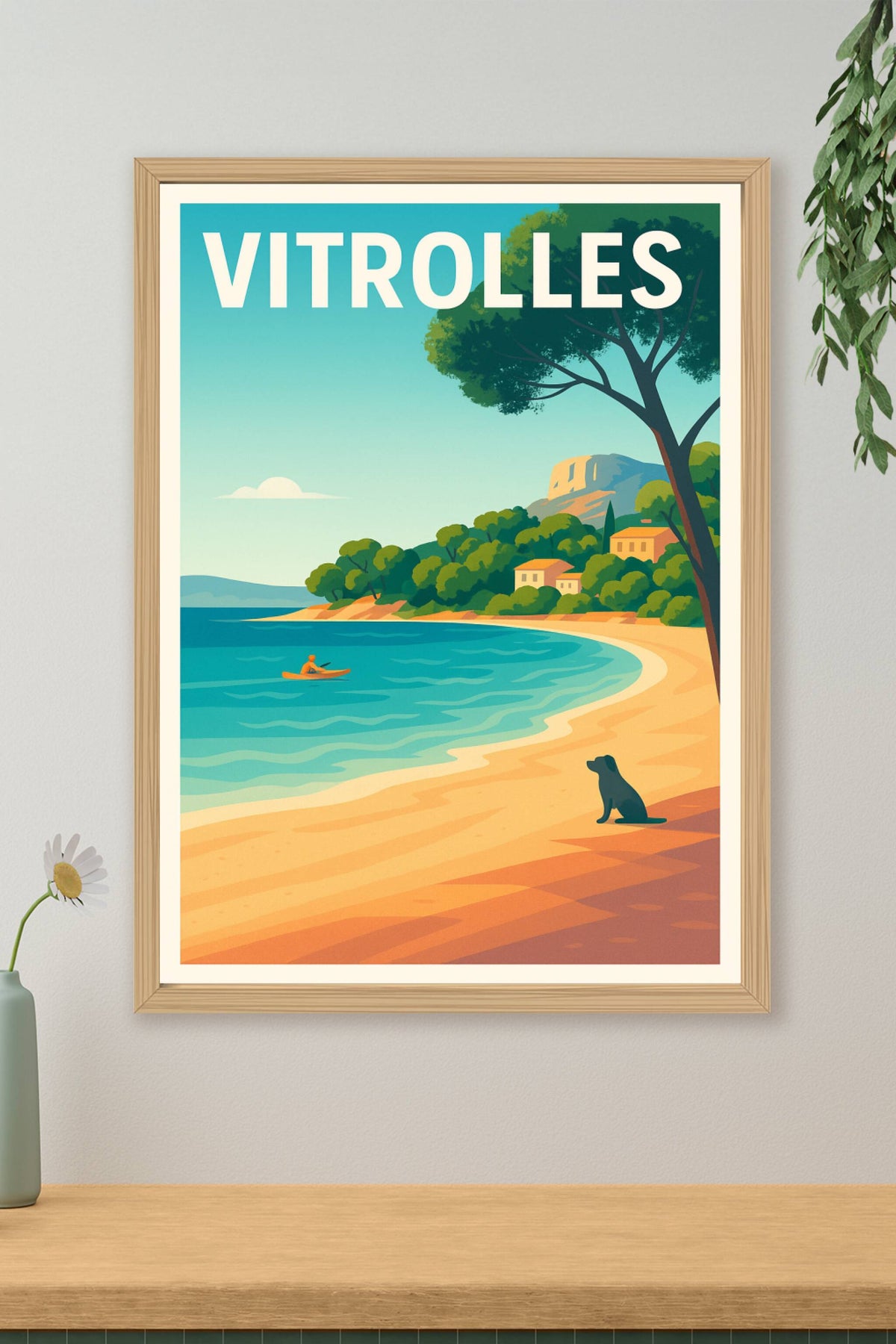 Affiche Vitrolles — Évasion au bord de l'eau · poster d'art de Vitrolles