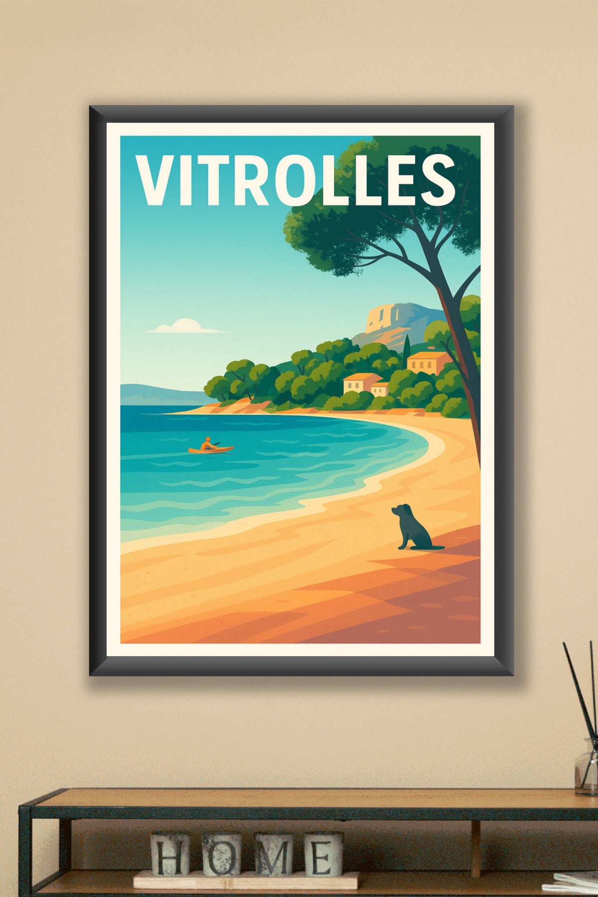 Affiche Vitrolles — Évasion au bord de l'eau · poster d'art de Vitrolles