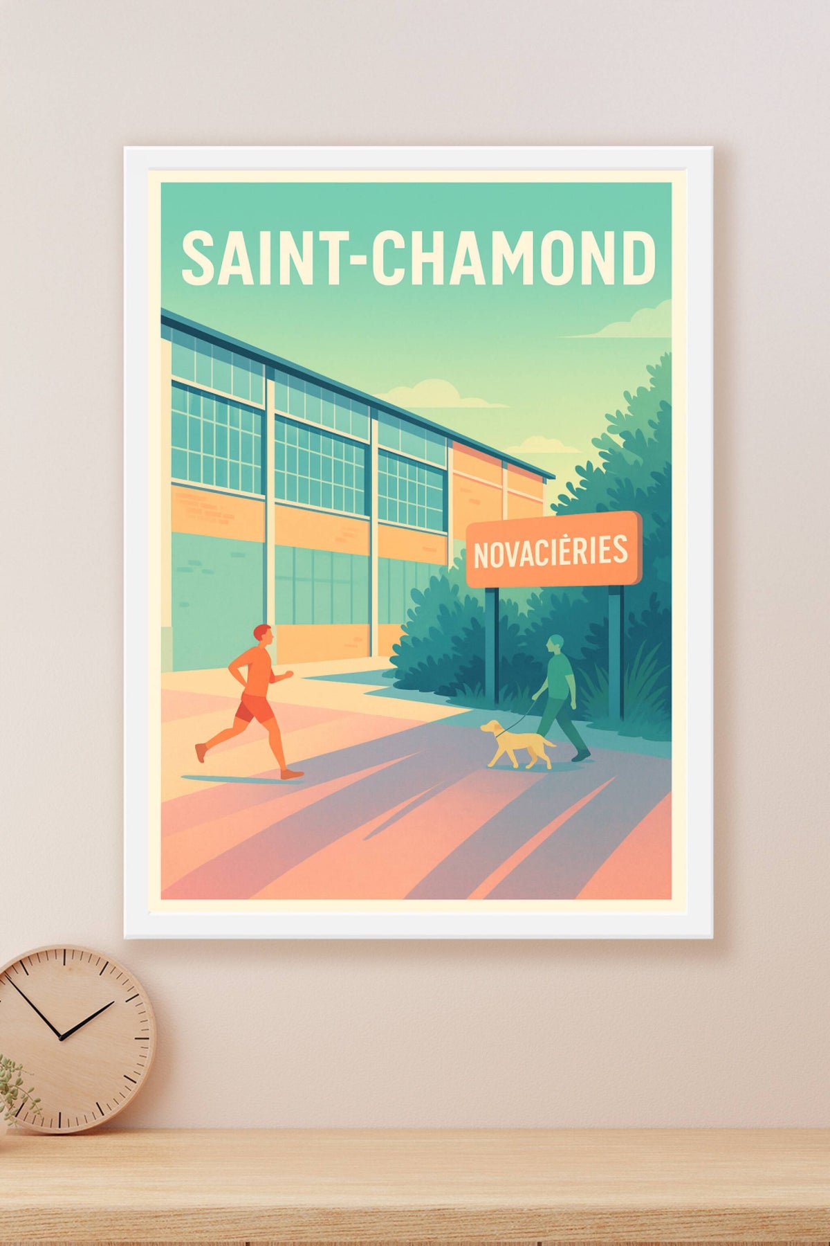 Affiche Saint-Chamond — Charme industriel et vie quotidienne · poster d'art de Saint-Chamond
