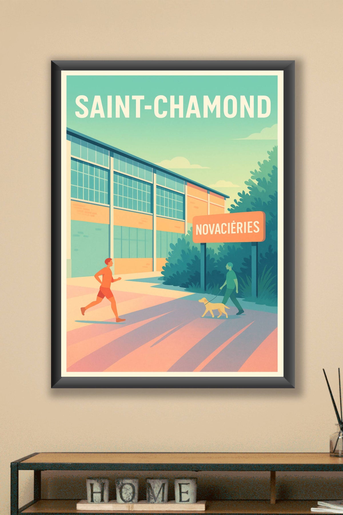 Affiche Saint-Chamond — Charme industriel et vie quotidienne · poster d'art de Saint-Chamond