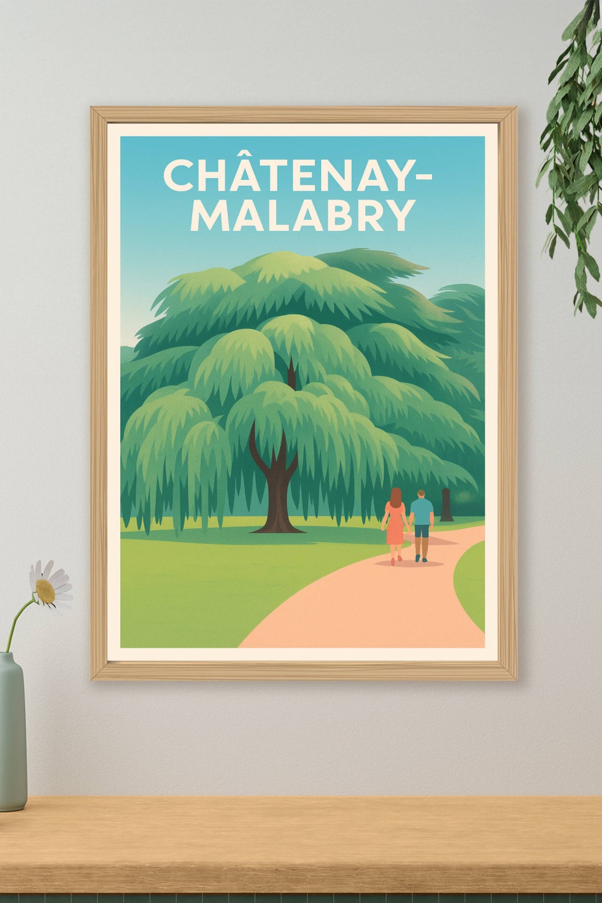Affiche Châtenay-Malabry — Promenade au cœur de la nature · poster d'art de Châtenay-Malabry