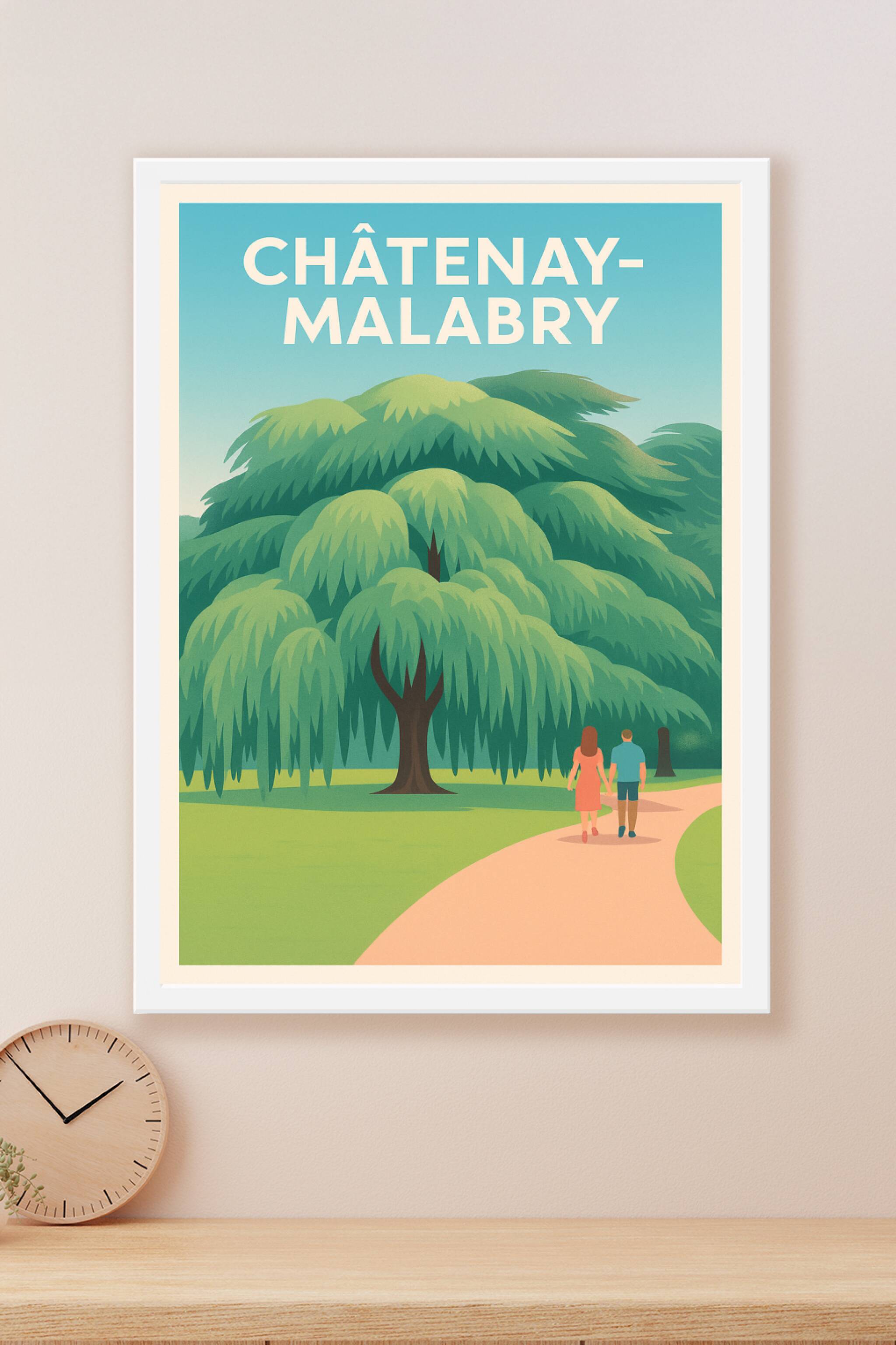 Affiche Châtenay-Malabry — Promenade au cœur de la nature · poster d'art de Châtenay-Malabry