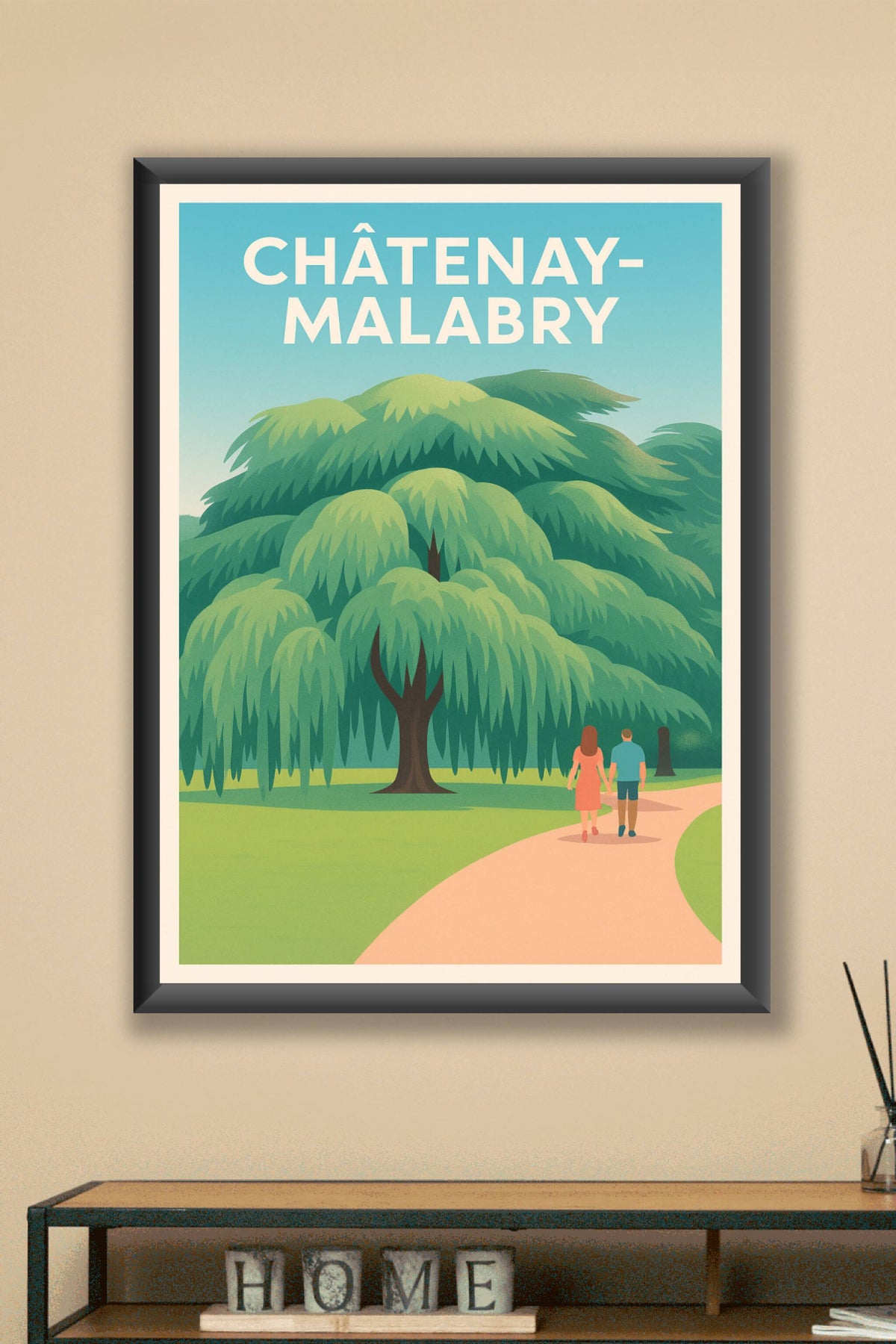 Affiche Châtenay-Malabry — Promenade au cœur de la nature · poster d'art de Châtenay-Malabry
