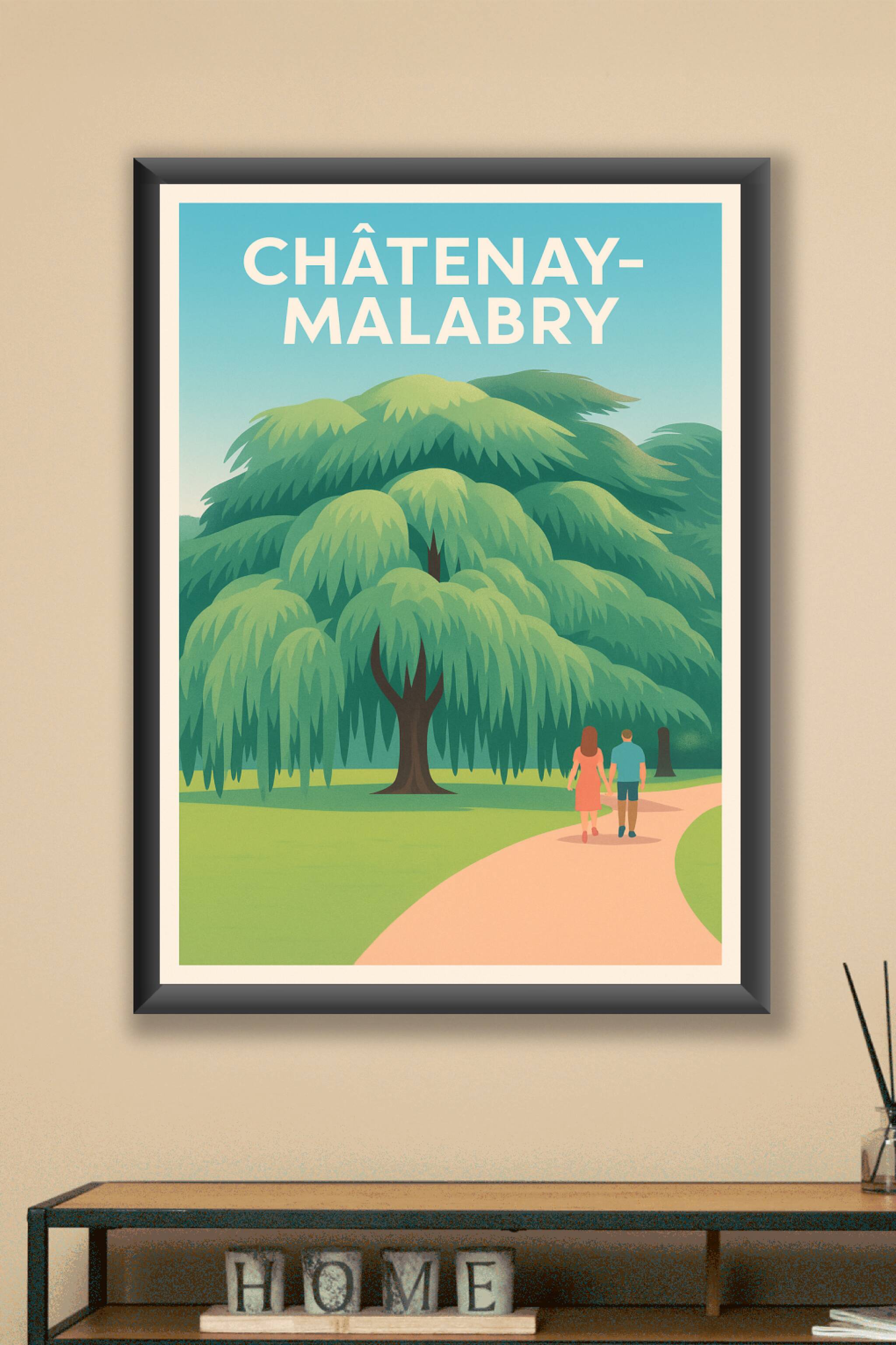 Affiche Châtenay-Malabry — Promenade au cœur de la nature · poster d'art de Châtenay-Malabry