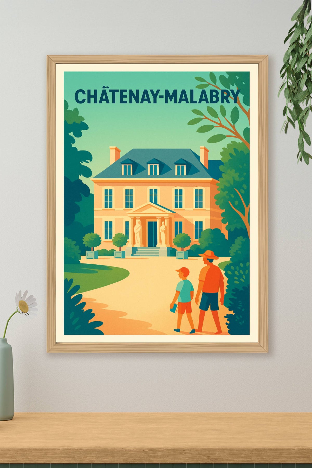 Affiche Châtenay-Malabry — Balade au charme historique · poster d'art de Châtenay-Malabry