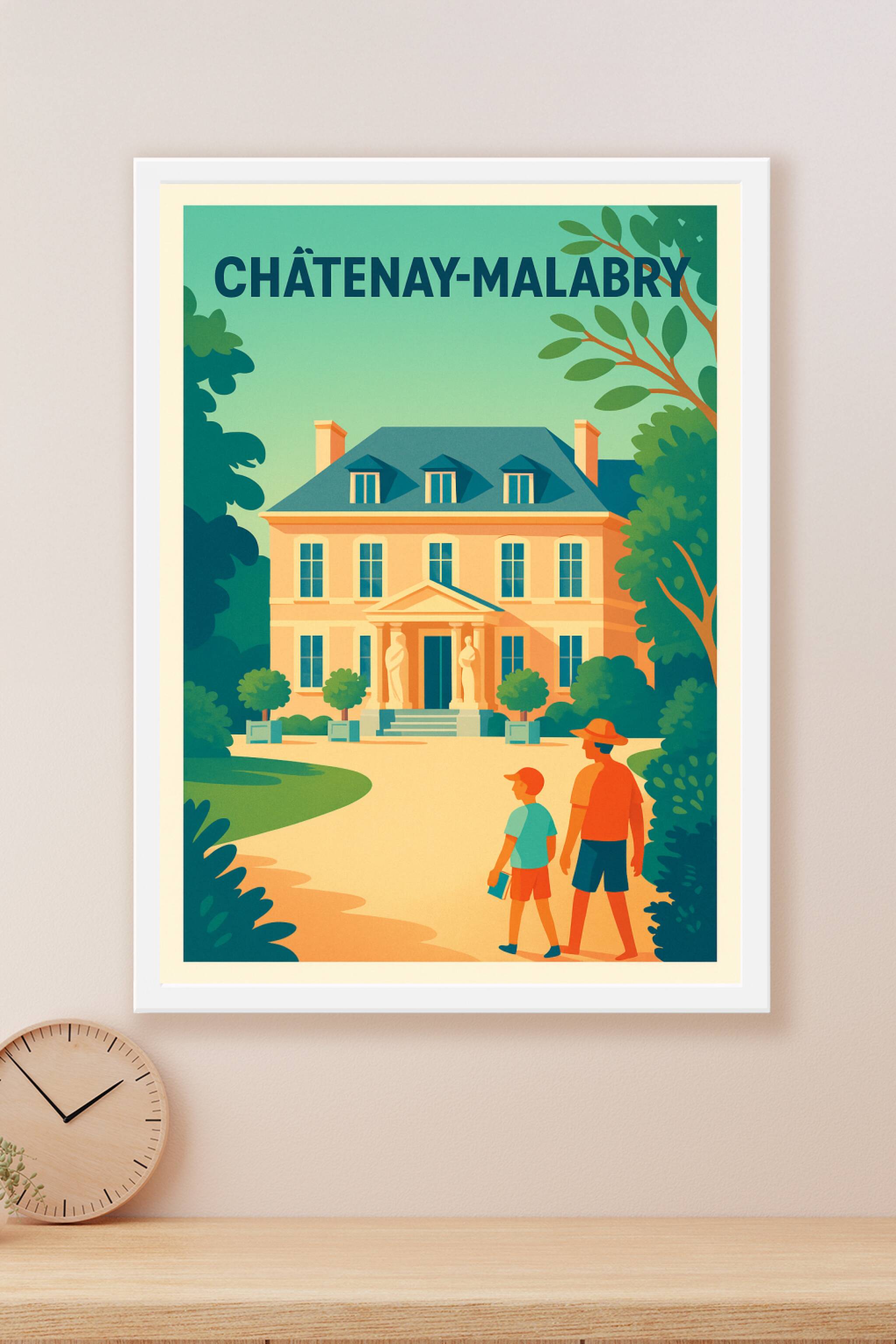 Affiche Châtenay-Malabry — Balade au charme historique · poster d'art de Châtenay-Malabry