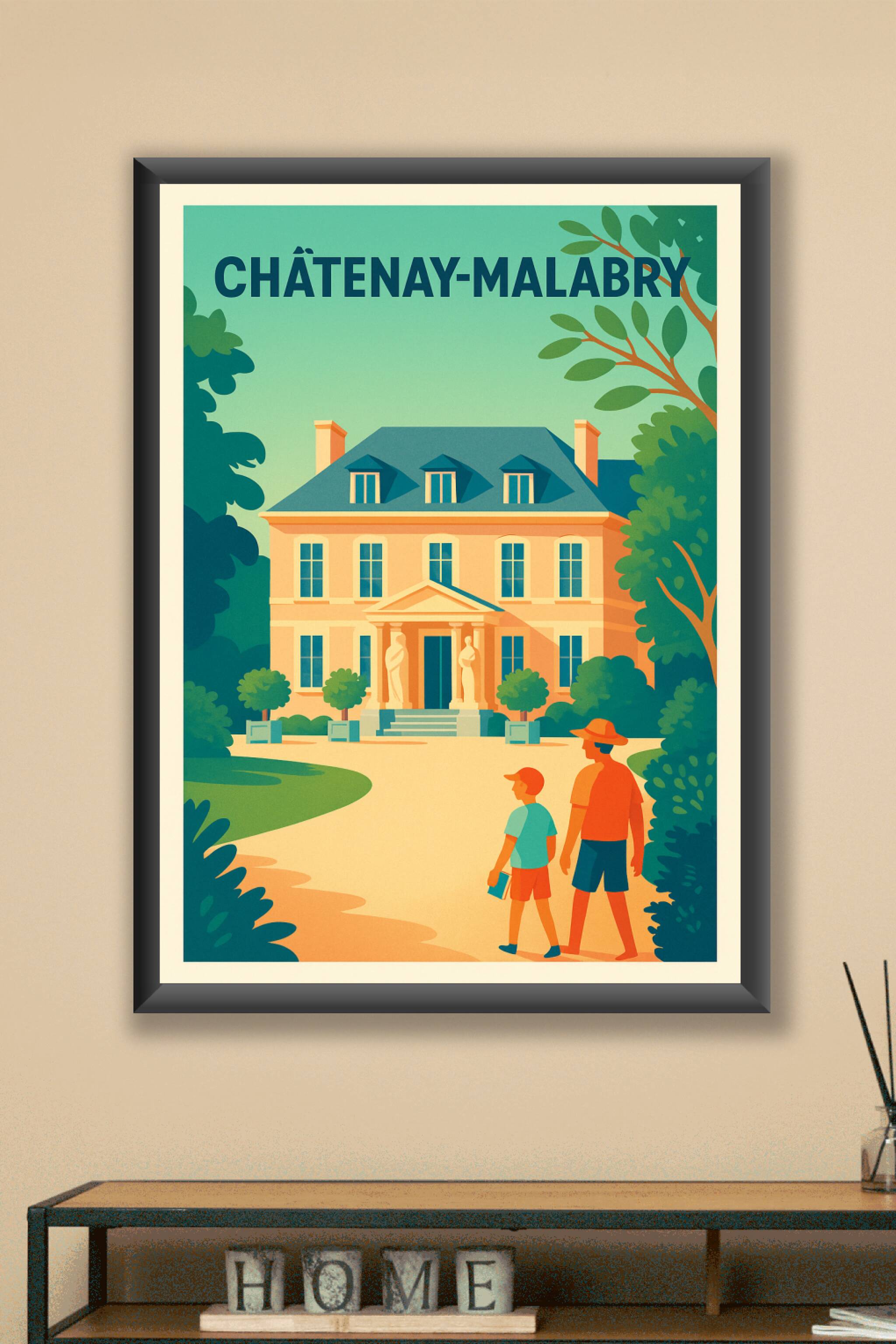 Affiche Châtenay-Malabry — Balade au charme historique · poster d'art de Châtenay-Malabry