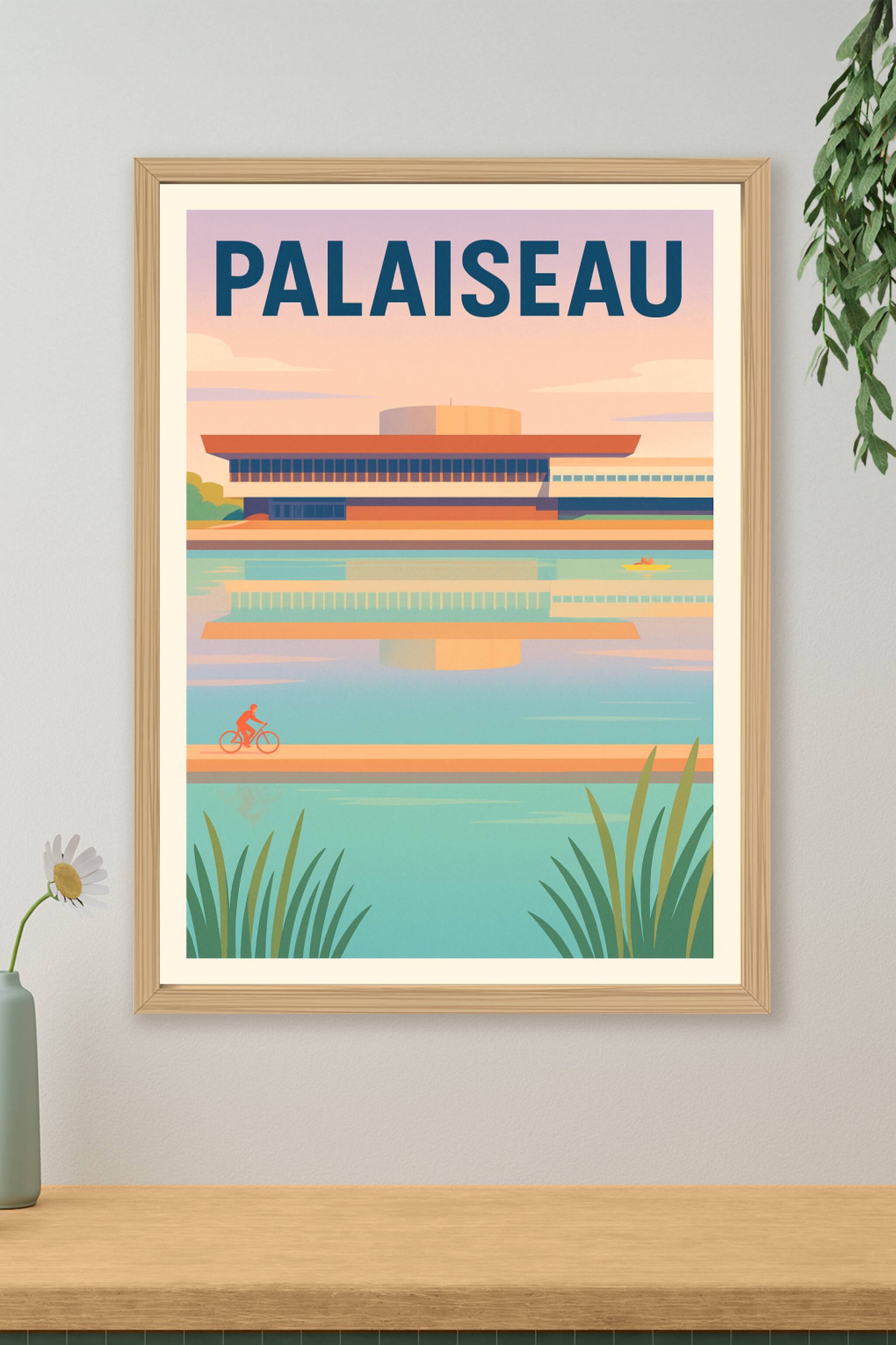 Affiche de Palaiseau - Élégance architecturale et sérénité au bord de l'eau