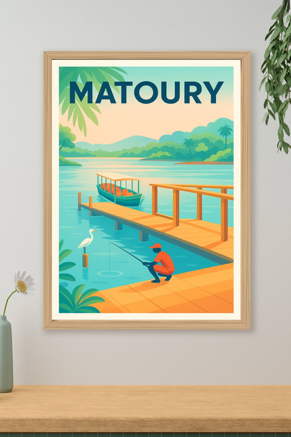 Affiche Matoury — Sérénité au bord de l'eau · poster d'art de Matoury