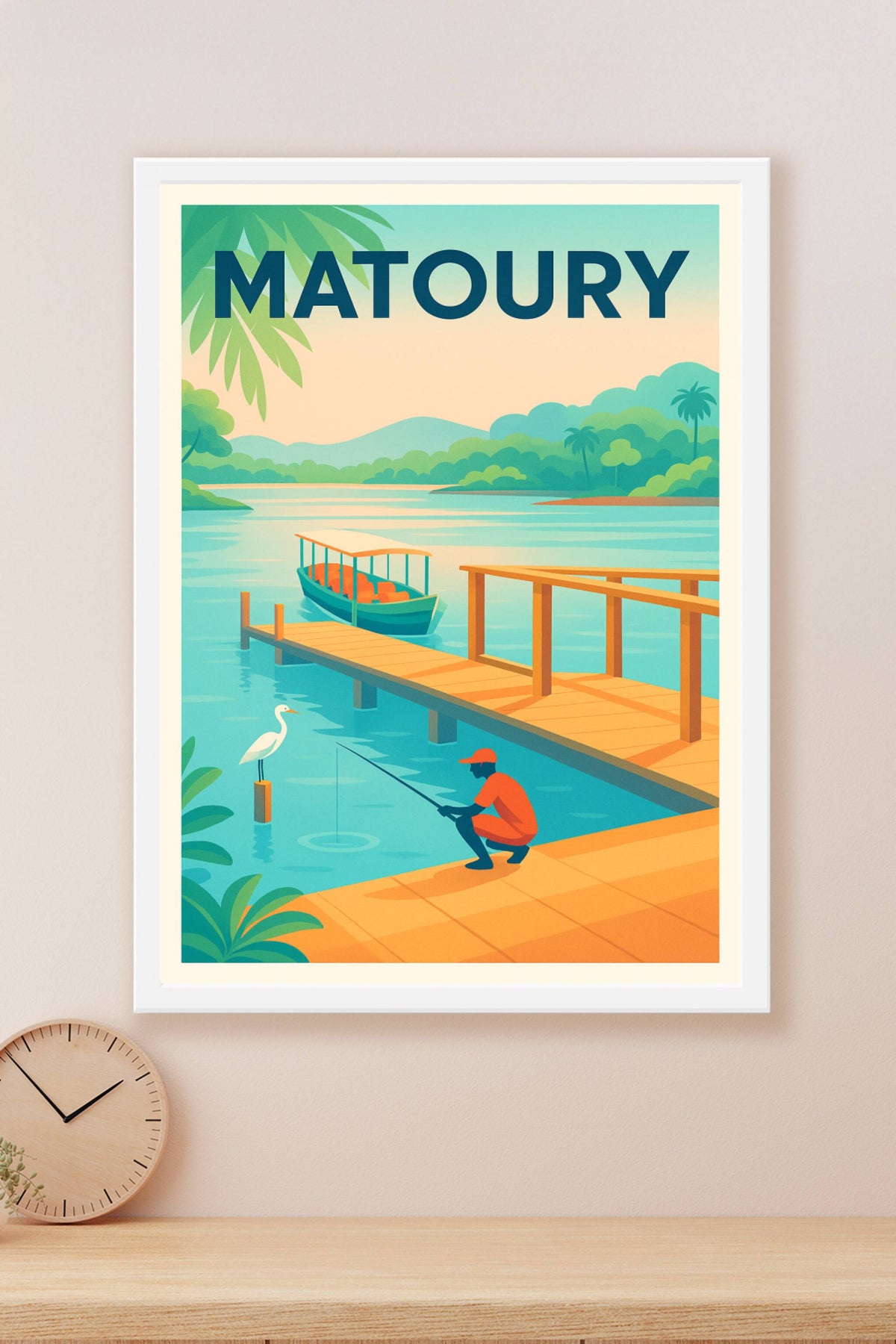 Affiche Matoury — Sérénité au bord de l'eau · poster d'art de Matoury