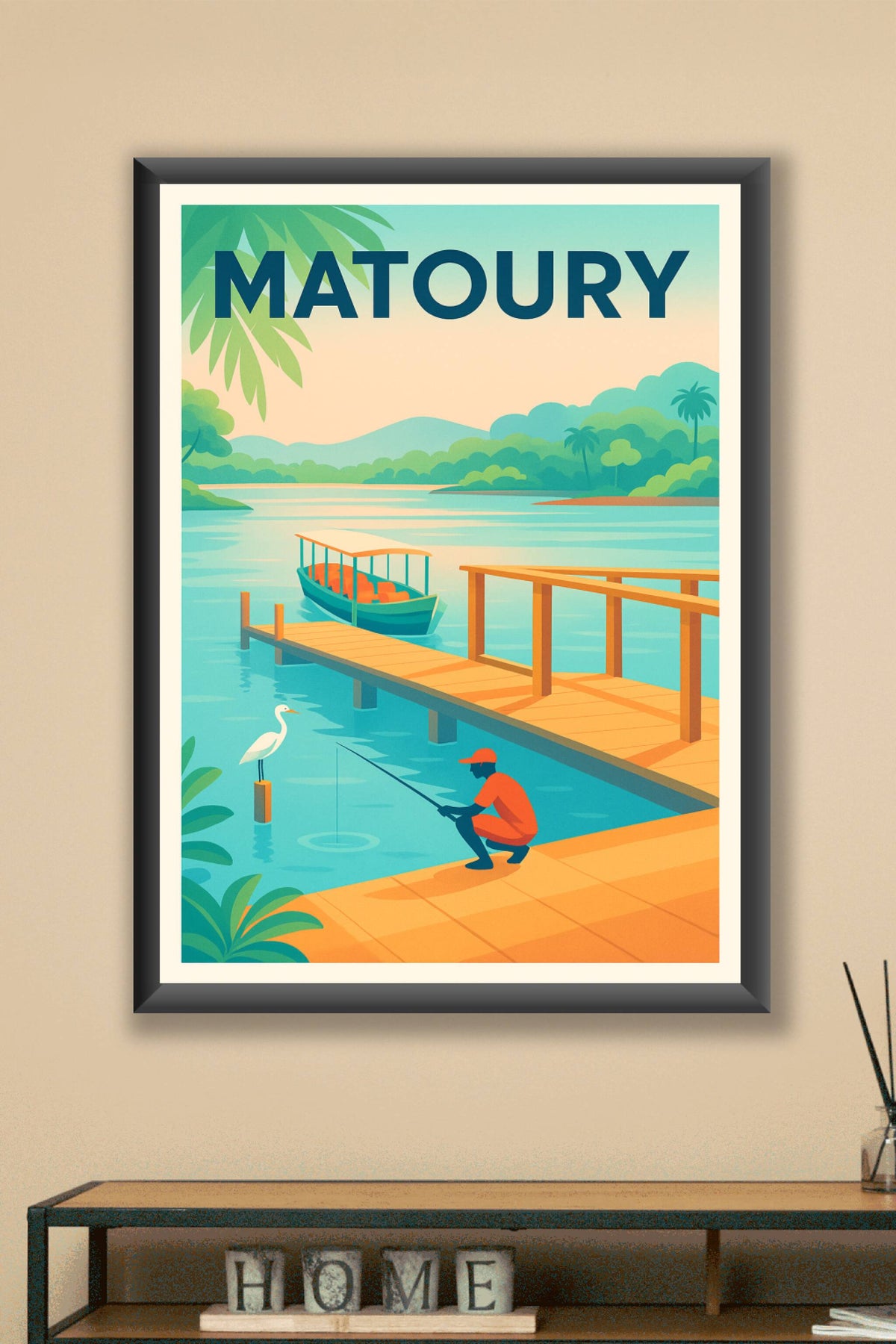 Affiche Matoury — Sérénité au bord de l'eau · poster d'art de Matoury