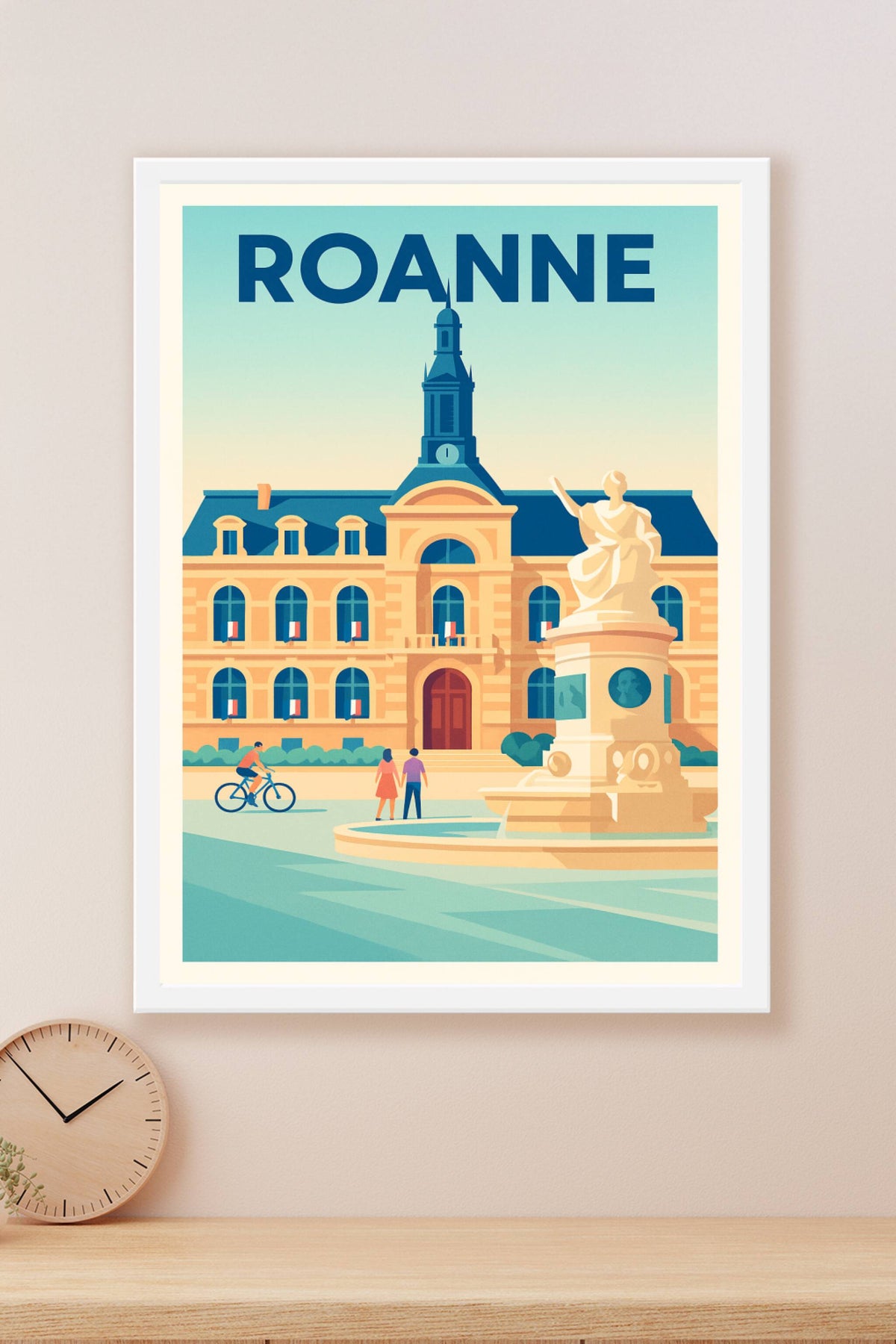 Affiche Roanne — Charme et élégance d'une ville historique · poster d'art de Roanne