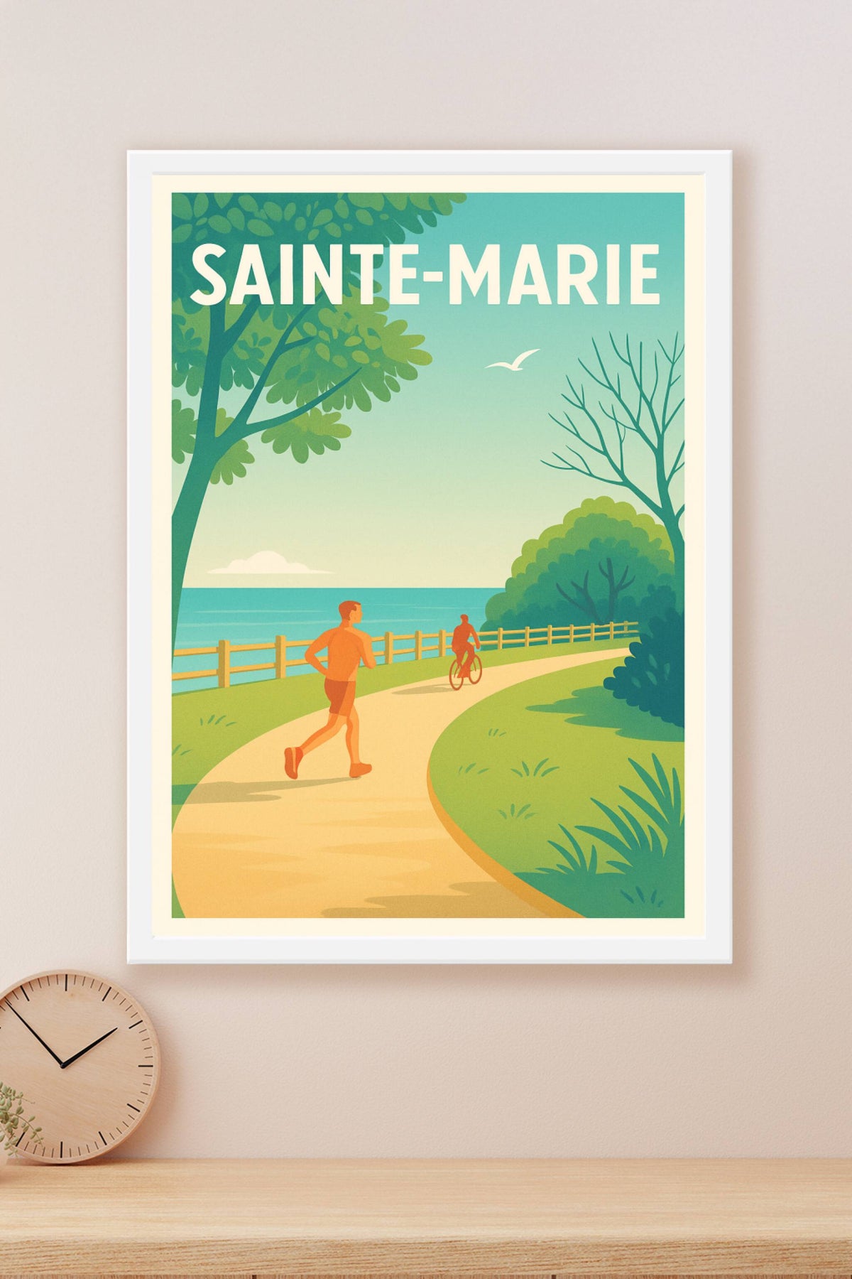 Affiche Sainte-Marie — Évasion et nature en bord de mer · poster d'art de Sainte-Marie