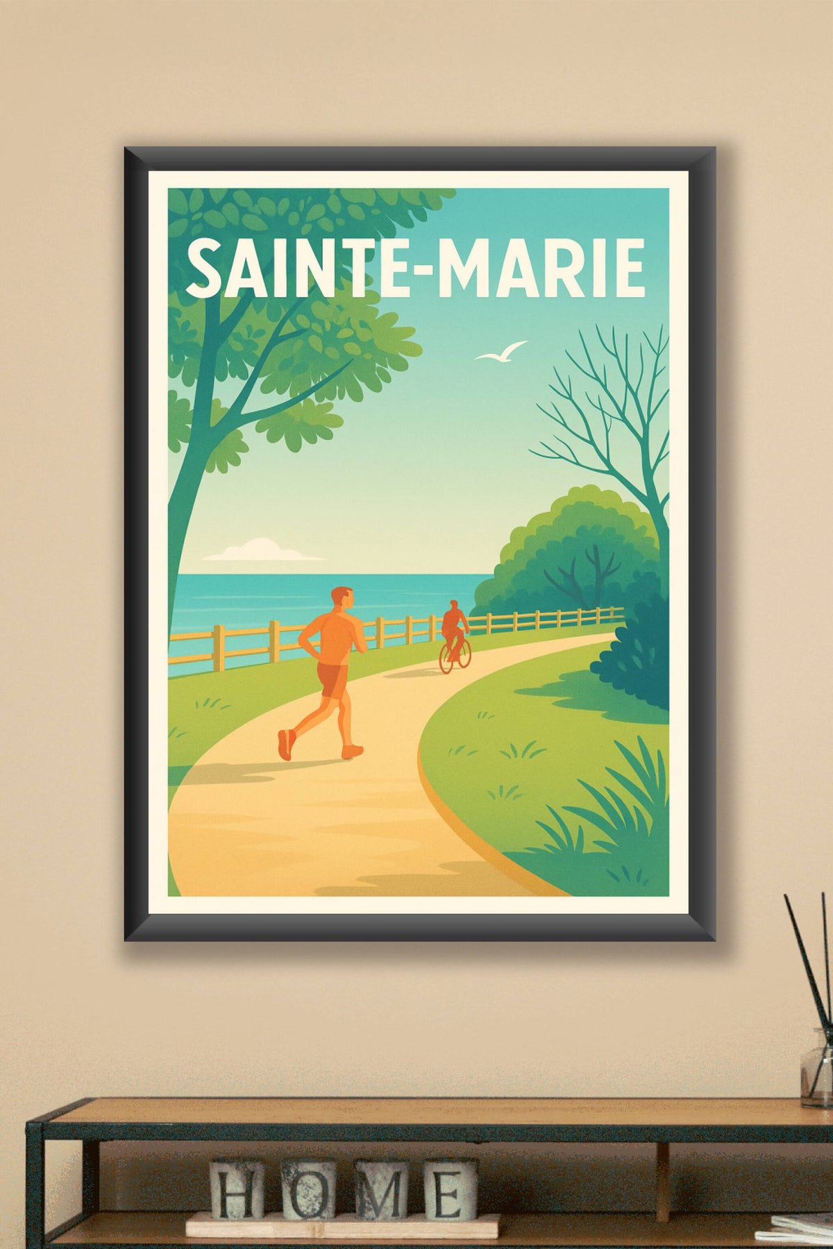 Affiche Sainte-Marie — Évasion et nature en bord de mer · poster d'art de Sainte-Marie