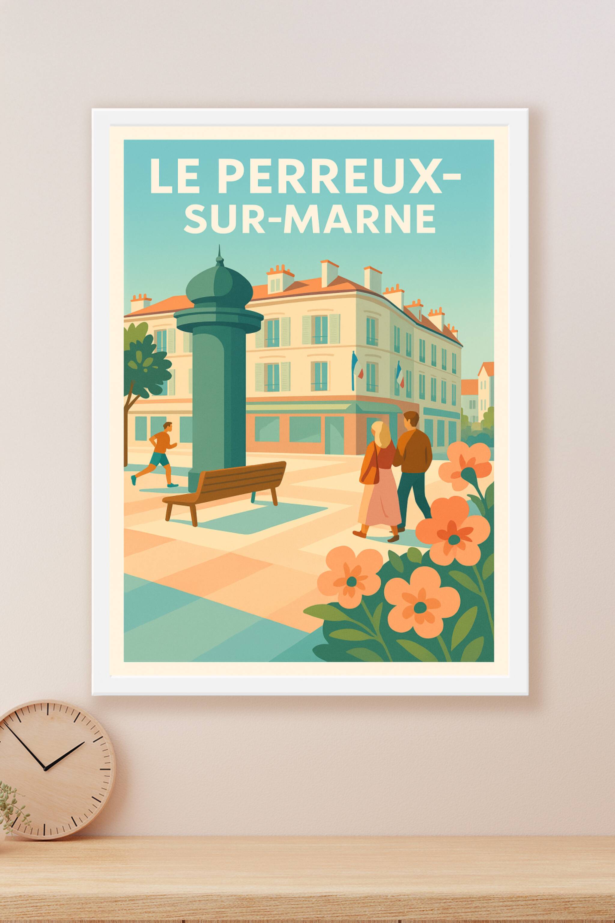 Affiche Le Perreux-sur-Marne — Charme et Sérénité au cœur de la Ville · poster d'art de Le Perreux-sur-Marne
