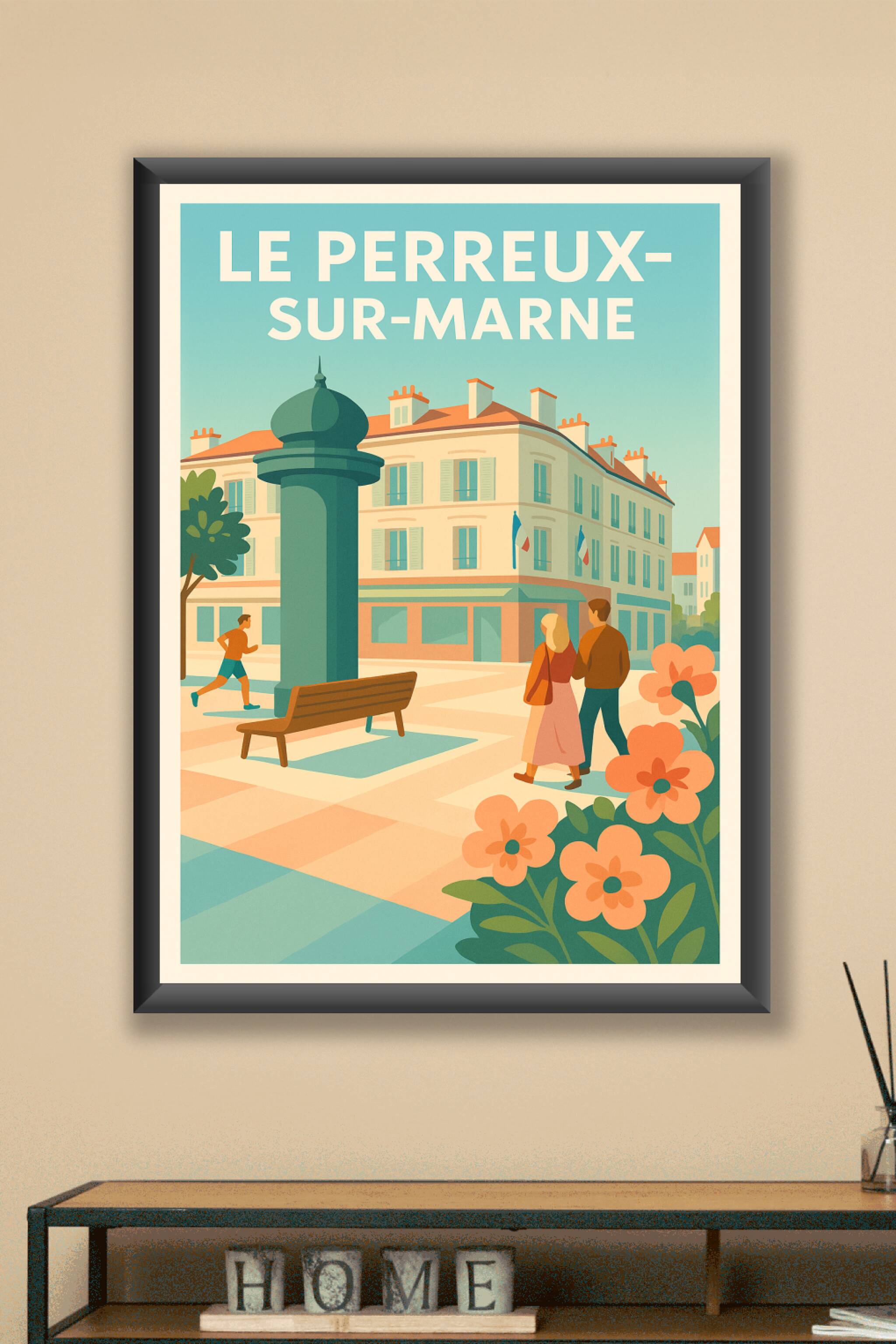 Affiche Le Perreux-sur-Marne — Charme et Sérénité au cœur de la Ville · poster d'art de Le Perreux-sur-Marne