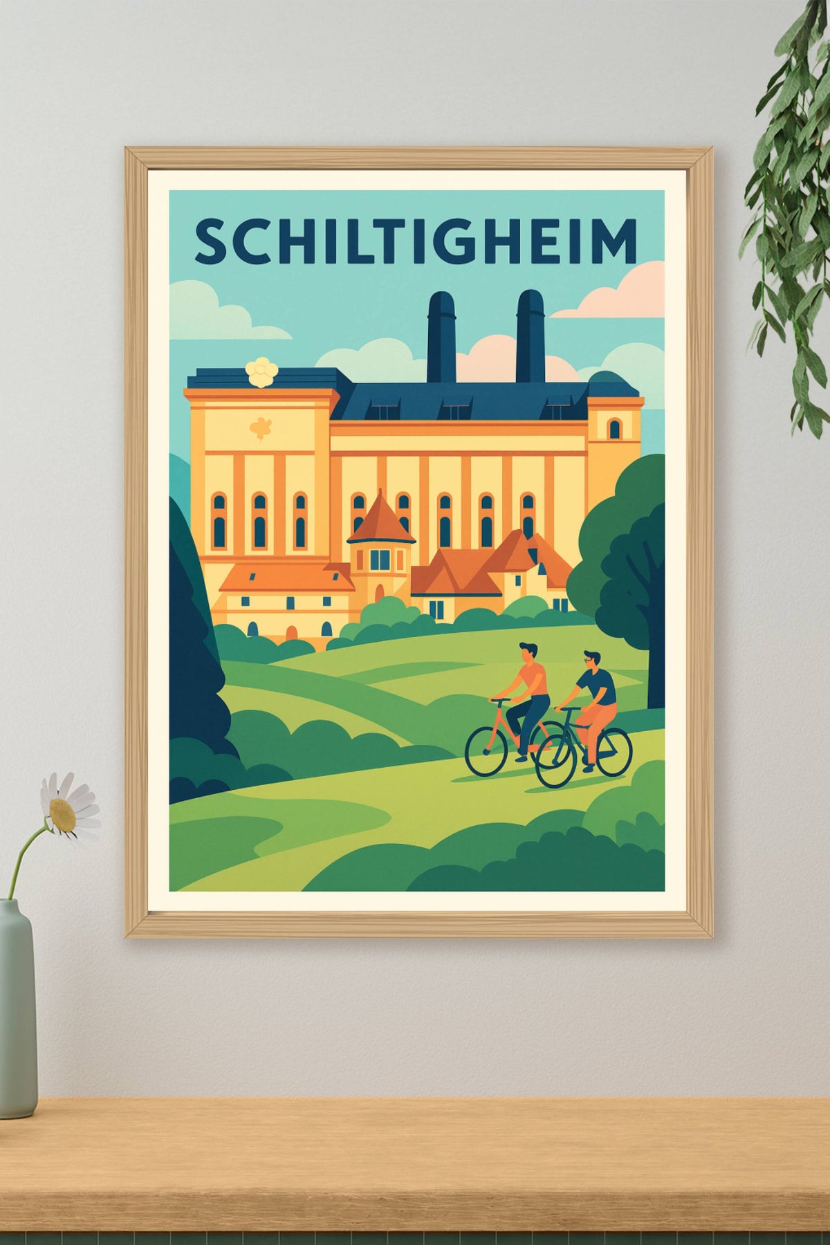 Affiche Schiltigheim — Escapade nature et patrimoine · poster d'art de Schiltigheim