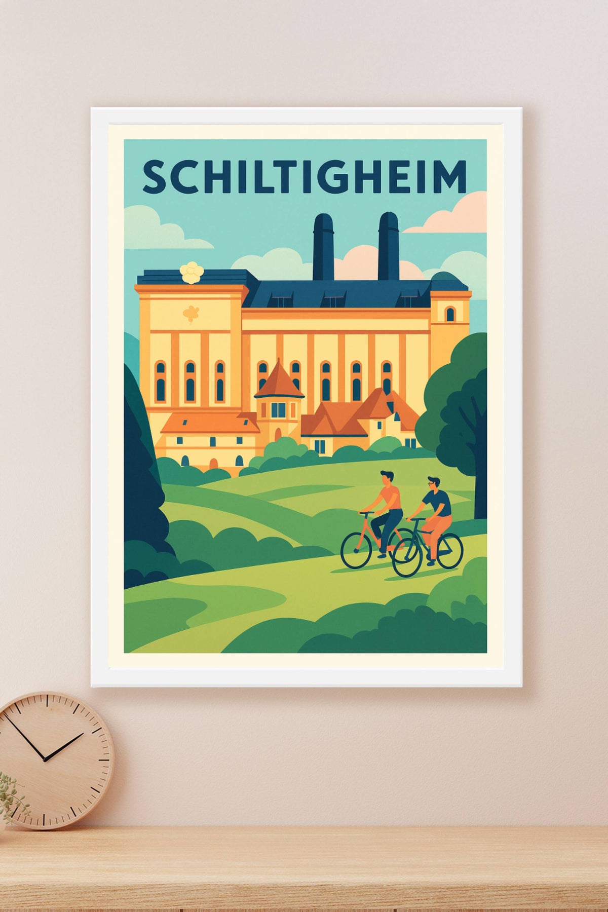 Affiche Schiltigheim — Escapade nature et patrimoine · poster d'art de Schiltigheim