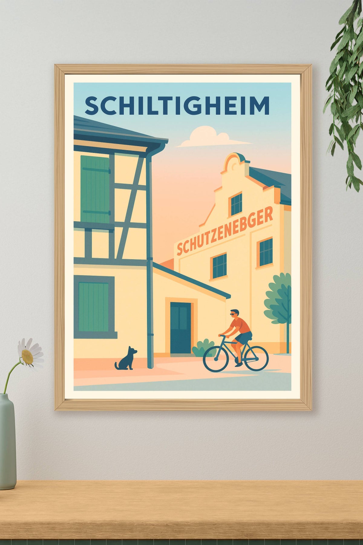 Affiche Schiltigheim — Charme et douceur alsacienne · poster d'art de Schiltigheim