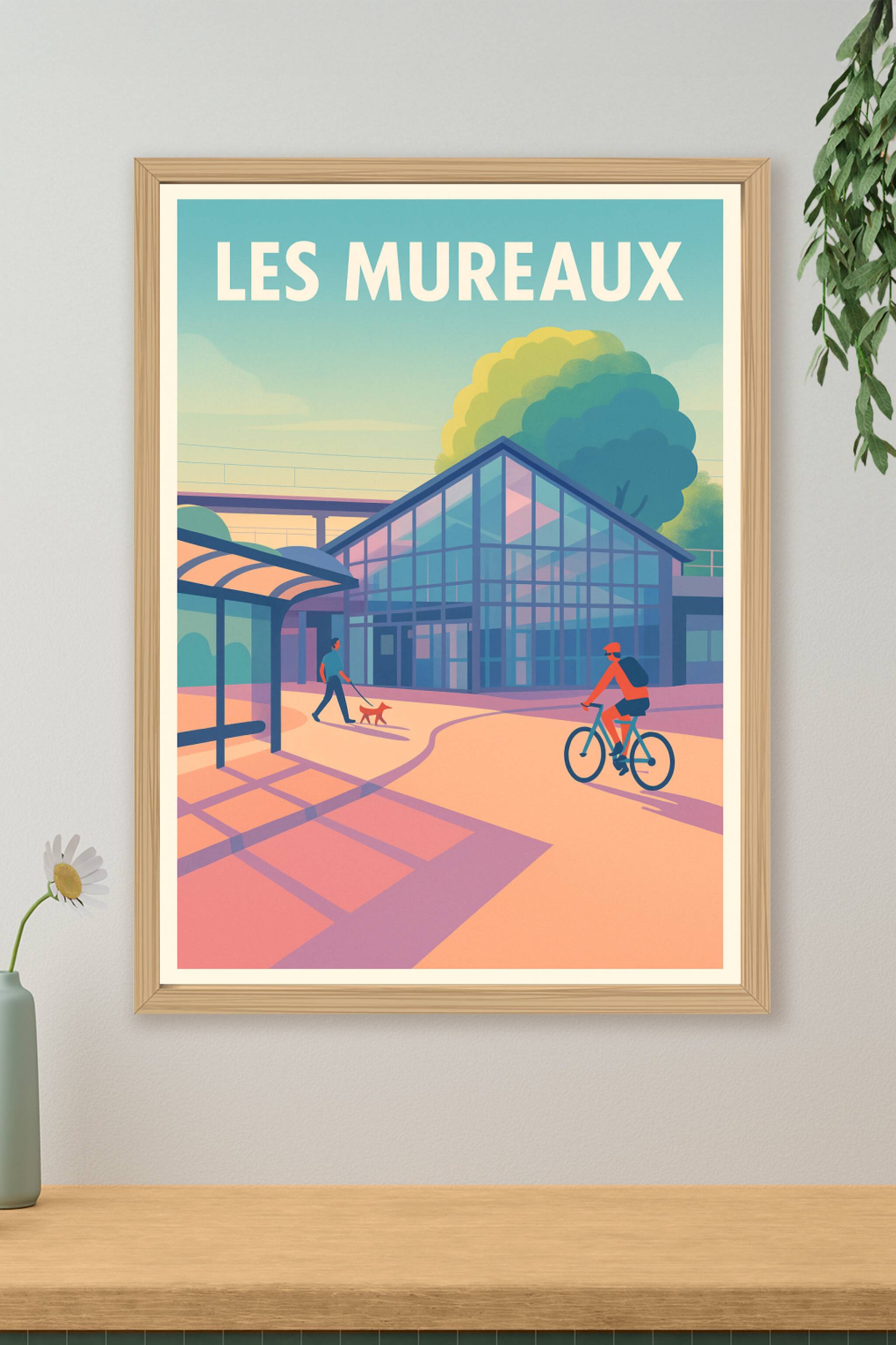 Affiche Les Mureaux — Atmosphère apaisante et modes de vie doux · poster d'art de Les Mureaux