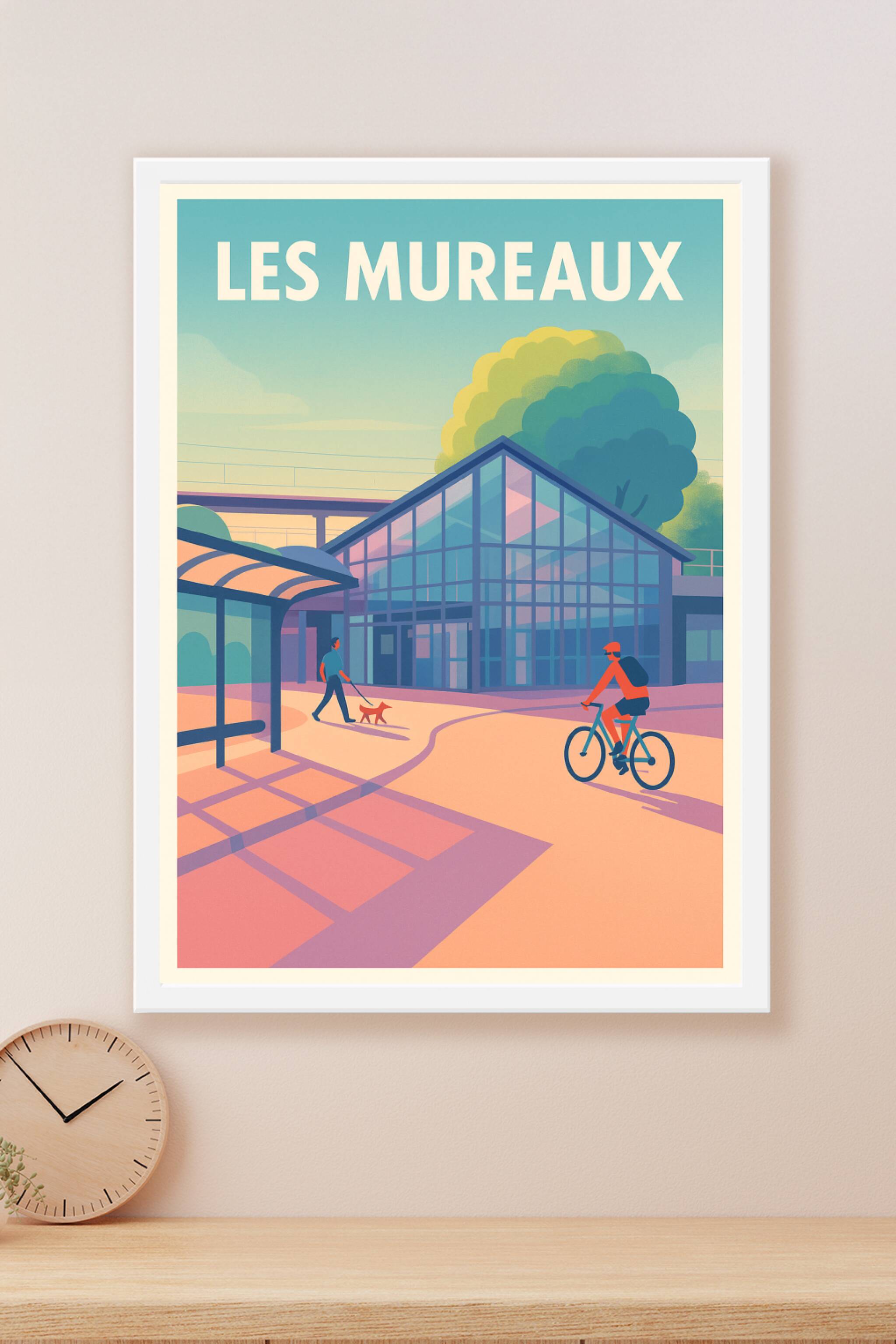 Affiche Les Mureaux — Atmosphère apaisante et modes de vie doux · poster d'art de Les Mureaux