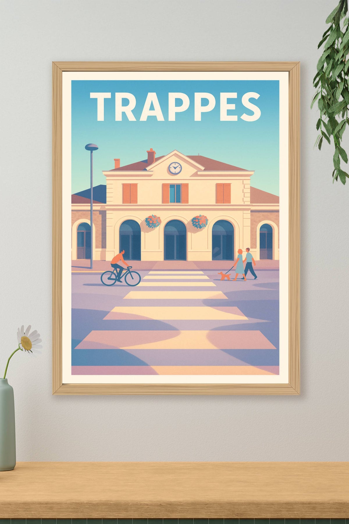 Affiche Trappes — Charme et sérénité au cœur de la ville · poster d'art de Trappes