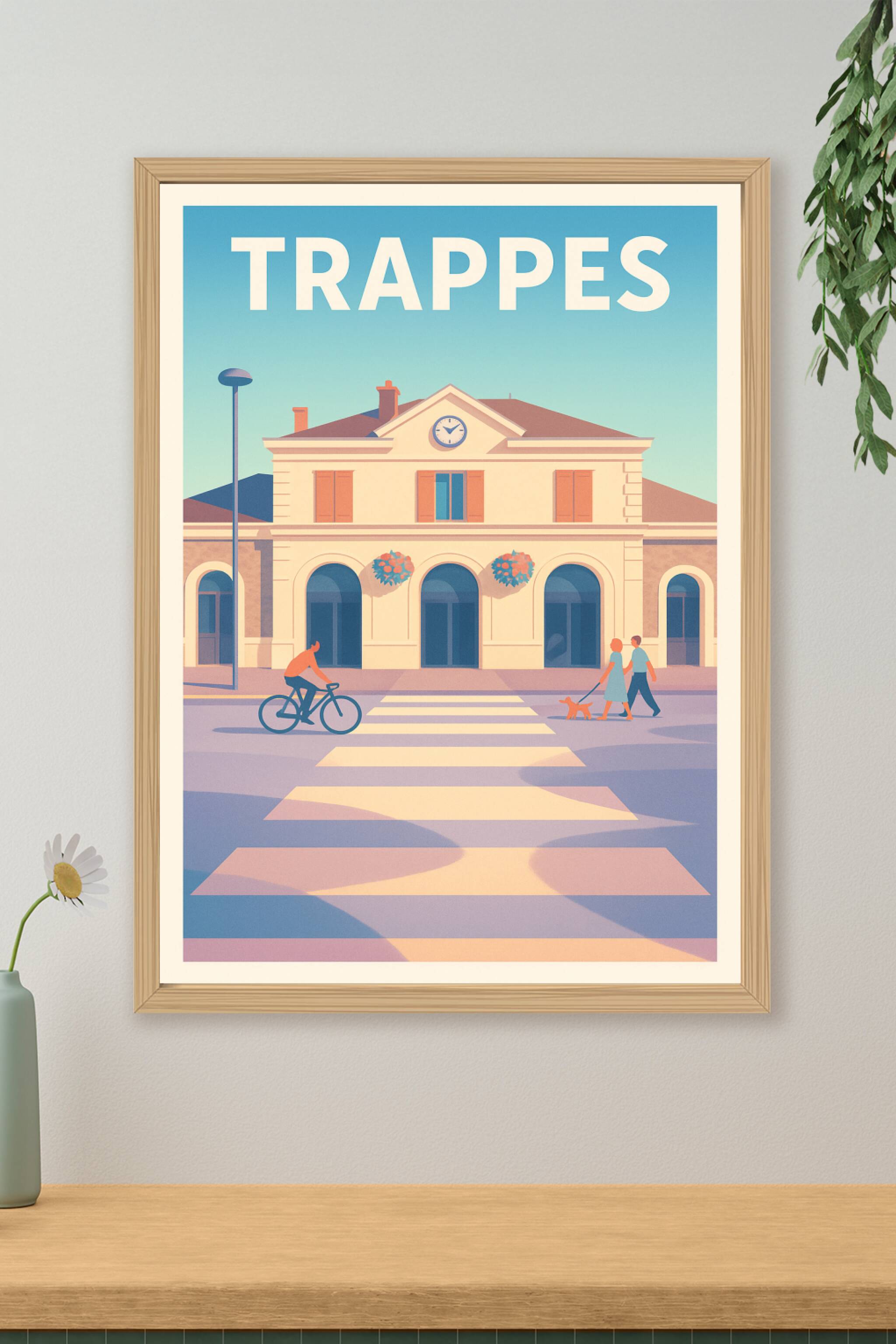 Affiche Trappes — Charme et sérénité au cœur de la ville · poster d'art de Trappes