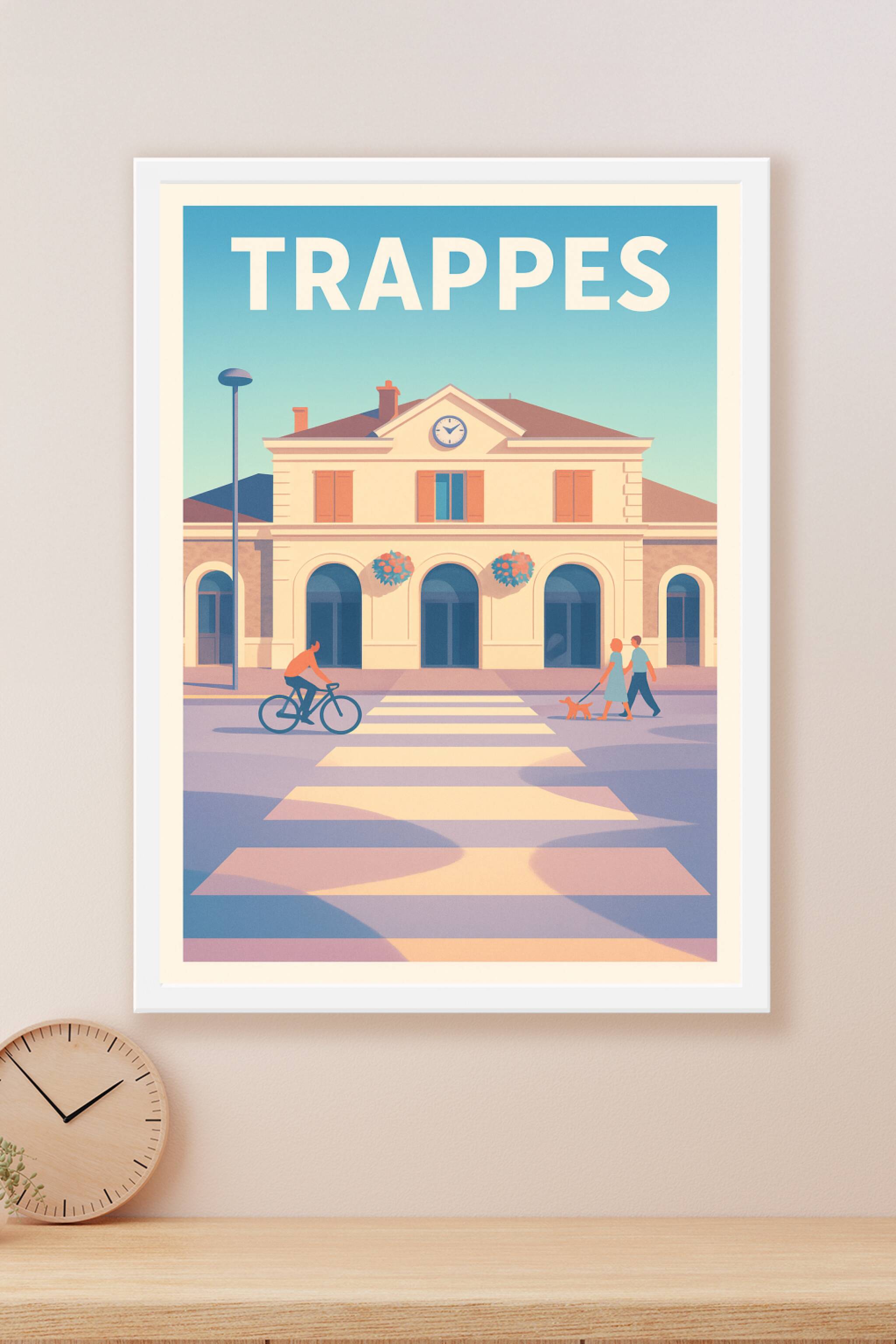 Affiche Trappes — Charme et sérénité au cœur de la ville · poster d'art de Trappes