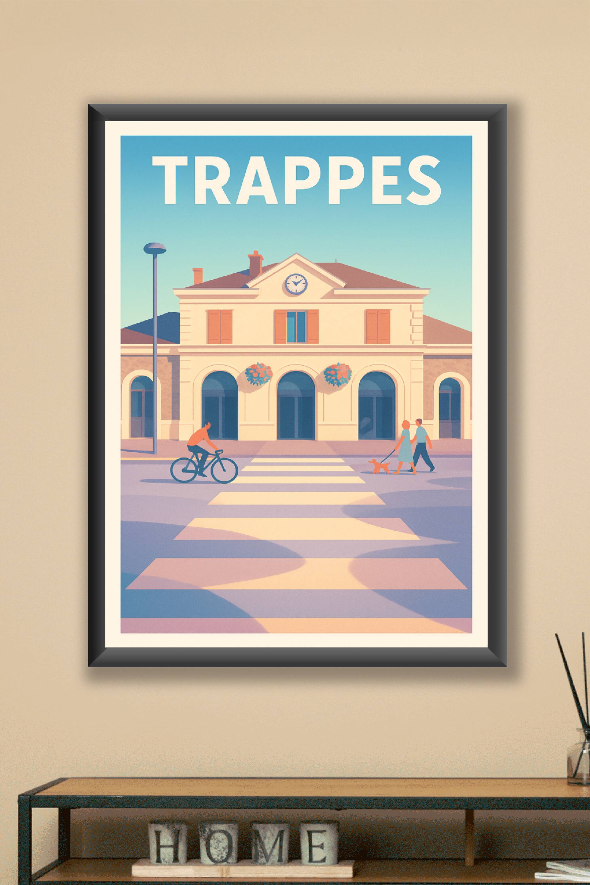 Affiche Trappes — Charme et sérénité au cœur de la ville · poster d'art de Trappes