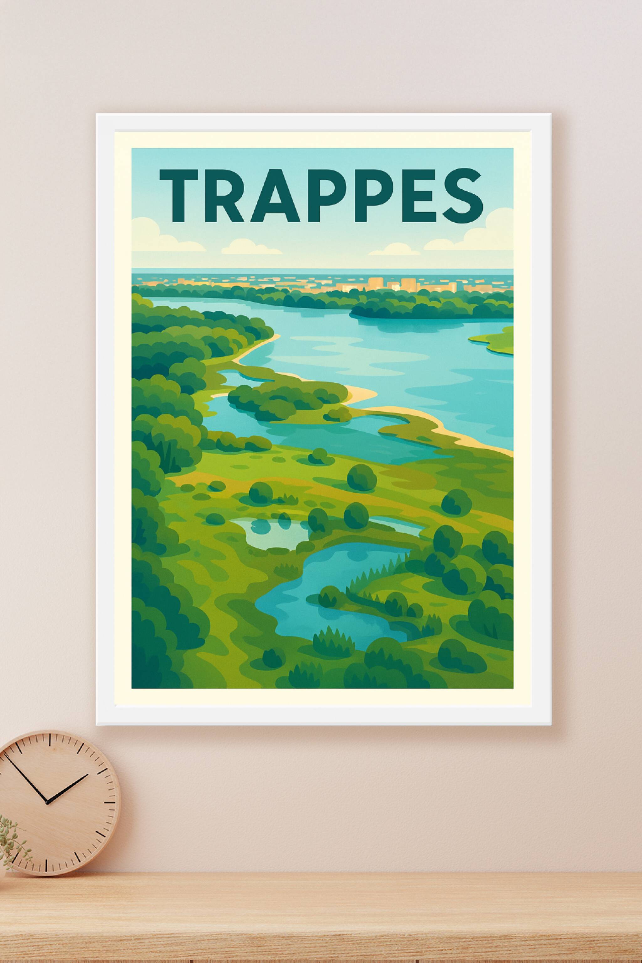 Affiche Trappes — Évasion Nature et Paysages Bucoliques · poster d'art de Trappes