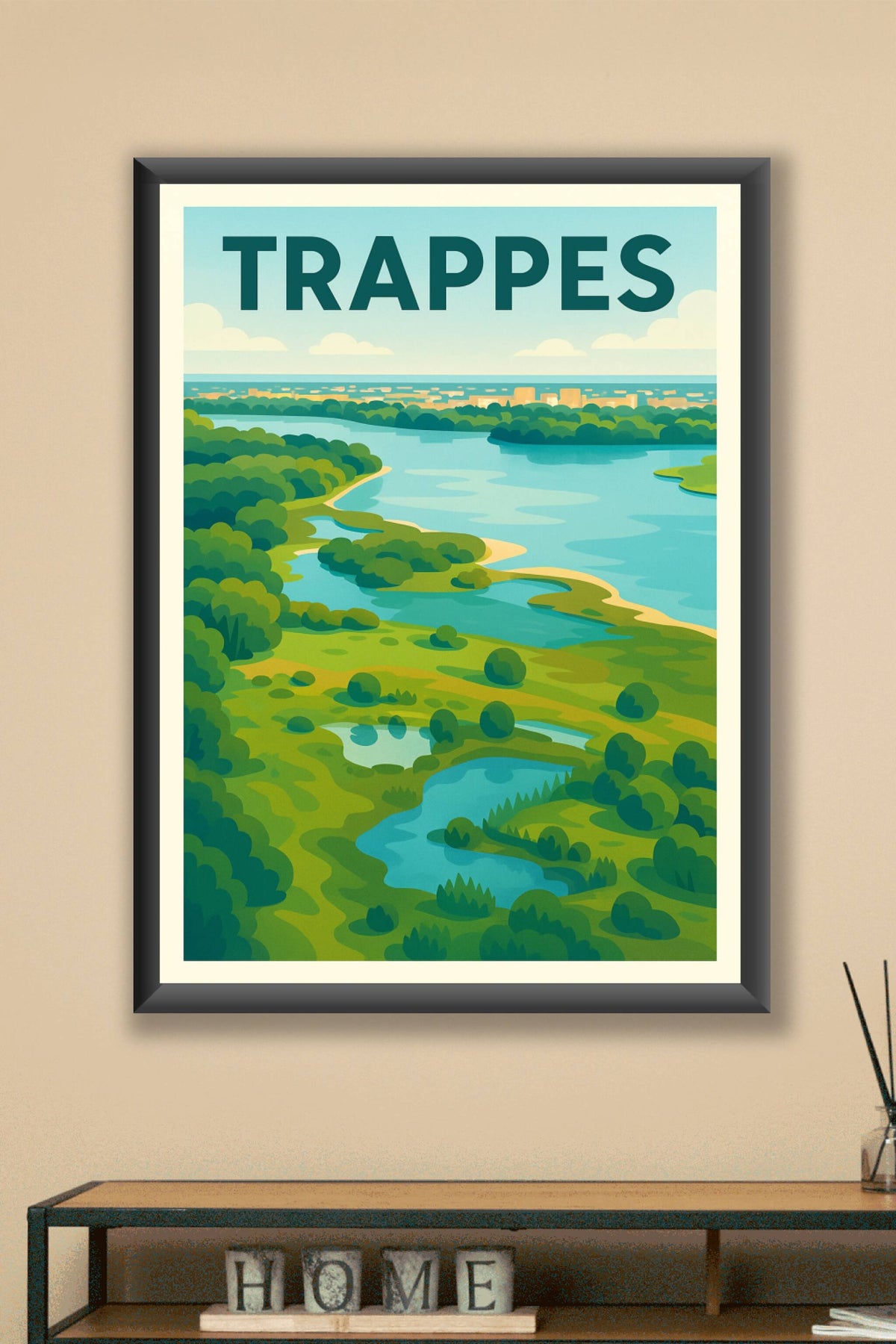 Affiche Trappes — Évasion Nature et Paysages Bucoliques · poster d'art de Trappes