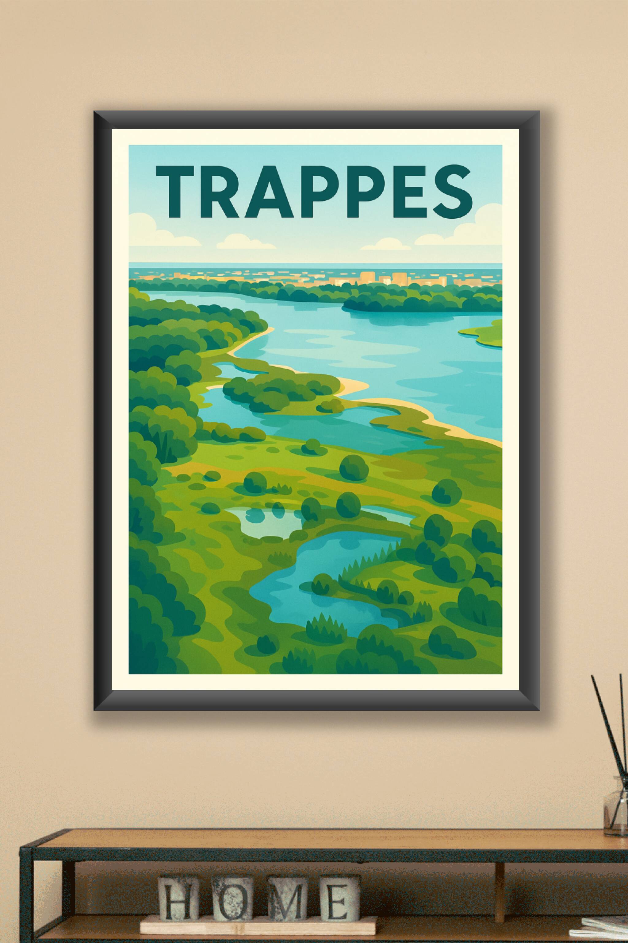 Affiche Trappes — Évasion Nature et Paysages Bucoliques · poster d'art de Trappes