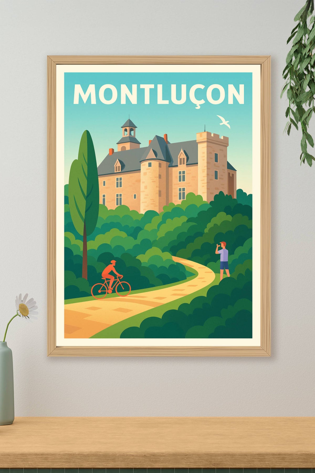 Affiche Montluçon — Escapade nature et patrimoine · poster d'art de Montluçon
