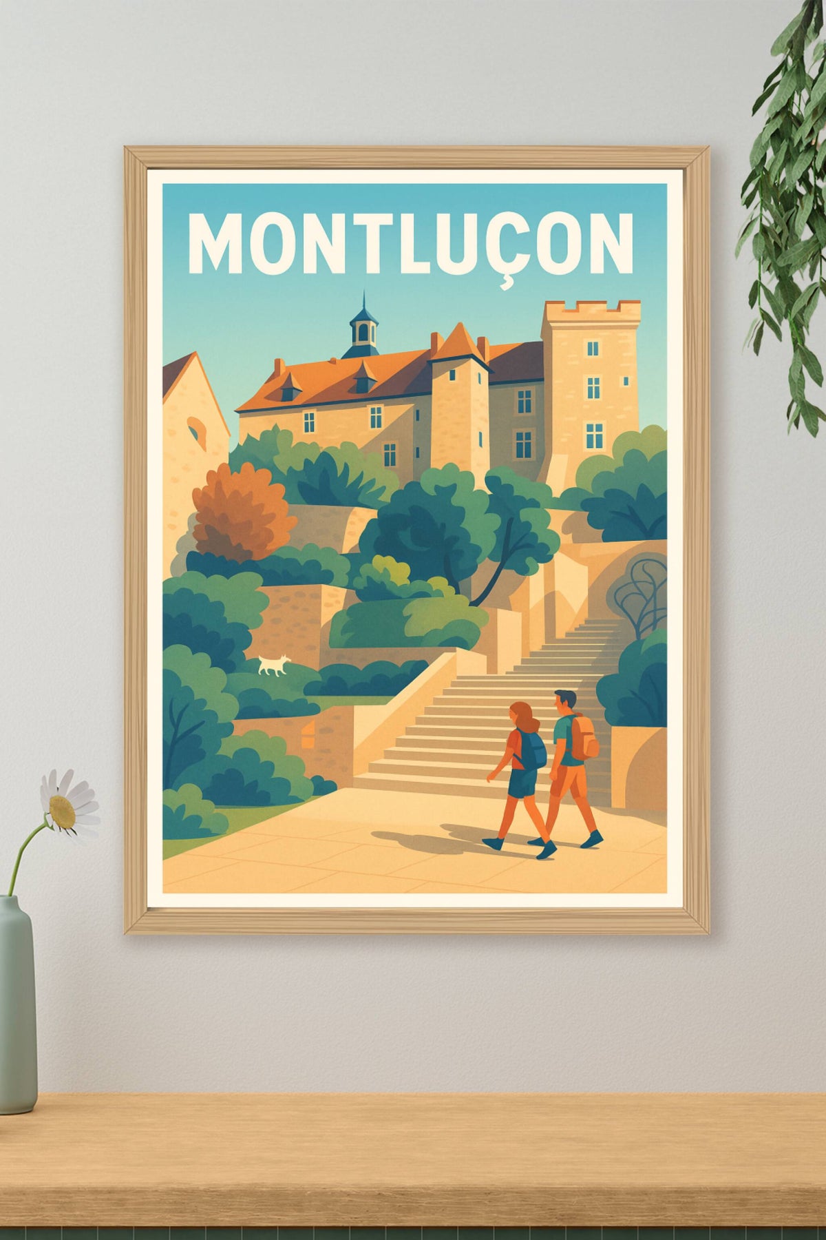 Affiche Montluçon — L'escapade historique au cœur de la ville · poster d'art de Montluçon