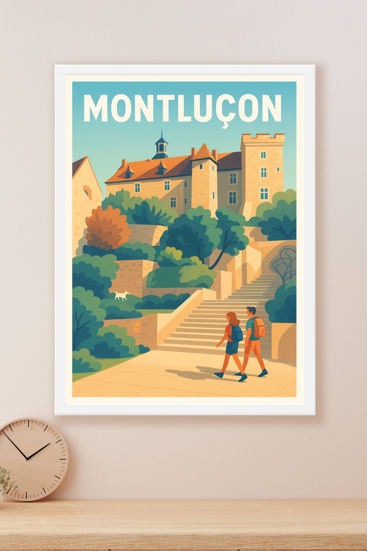 Affiche Montluçon — L'escapade historique au cœur de la ville · poster d'art de Montluçon
