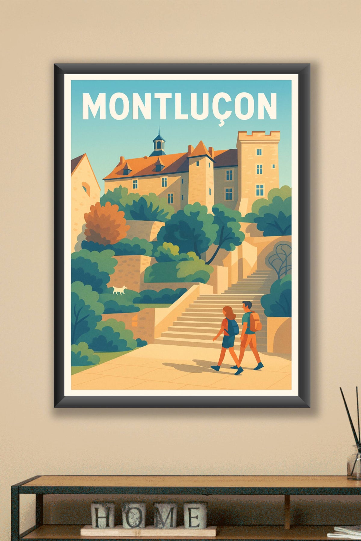Affiche Montluçon — L'escapade historique au cœur de la ville · poster d'art de Montluçon