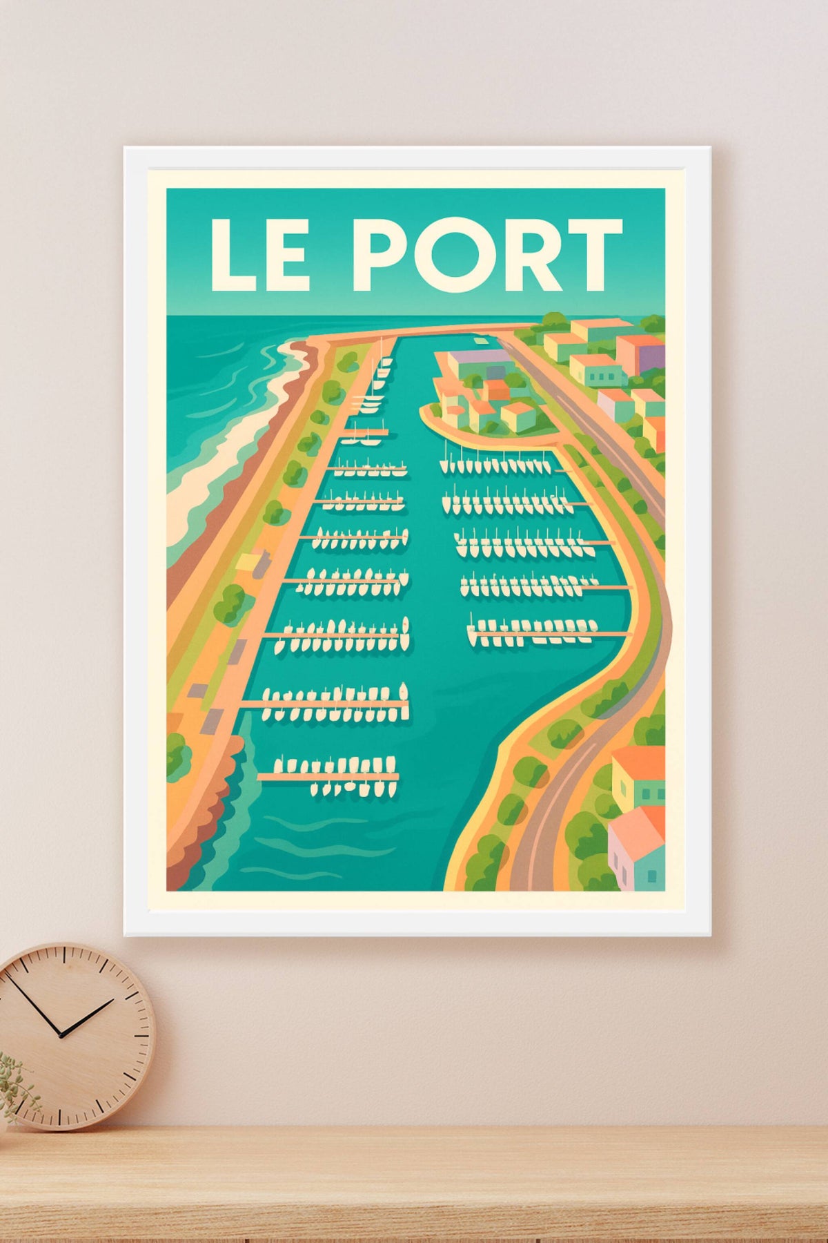 Affiche Le Port — Vue panoramique sur le port de plaisance · poster d'art de Le Port