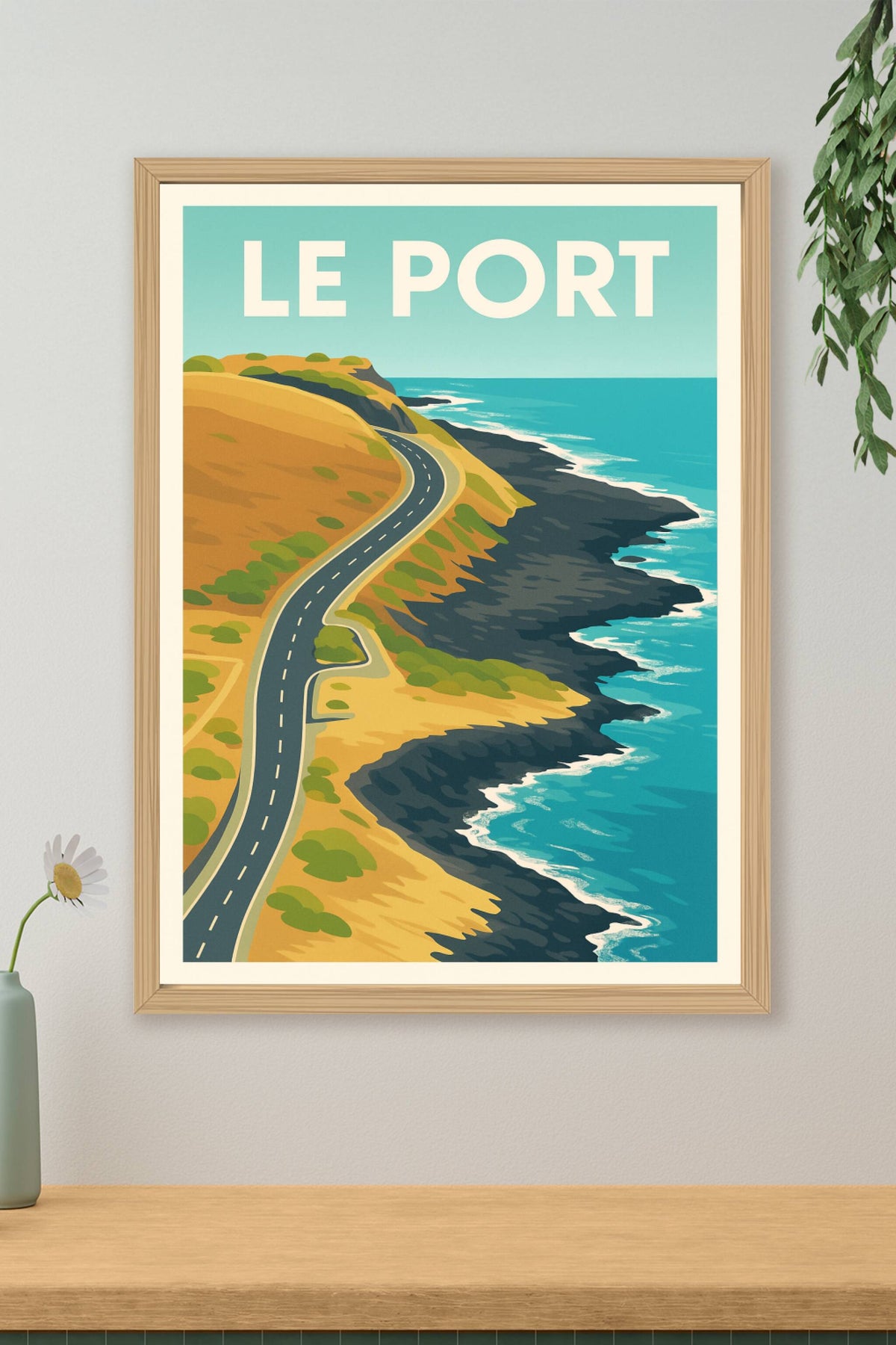 Affiche Le Port — Échappée côtière lumineuse · poster d'art de Le Port
