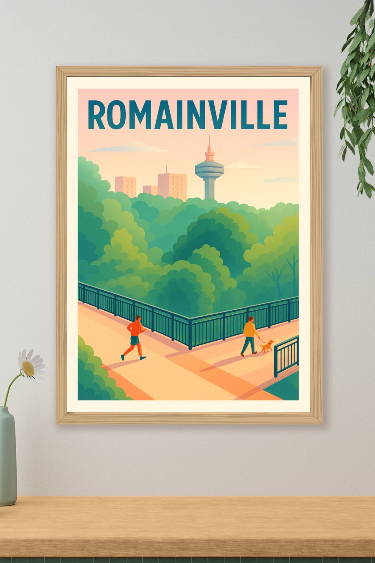 Affiche Romainville — Un souffle de nature en ville · poster d'art de Romainville