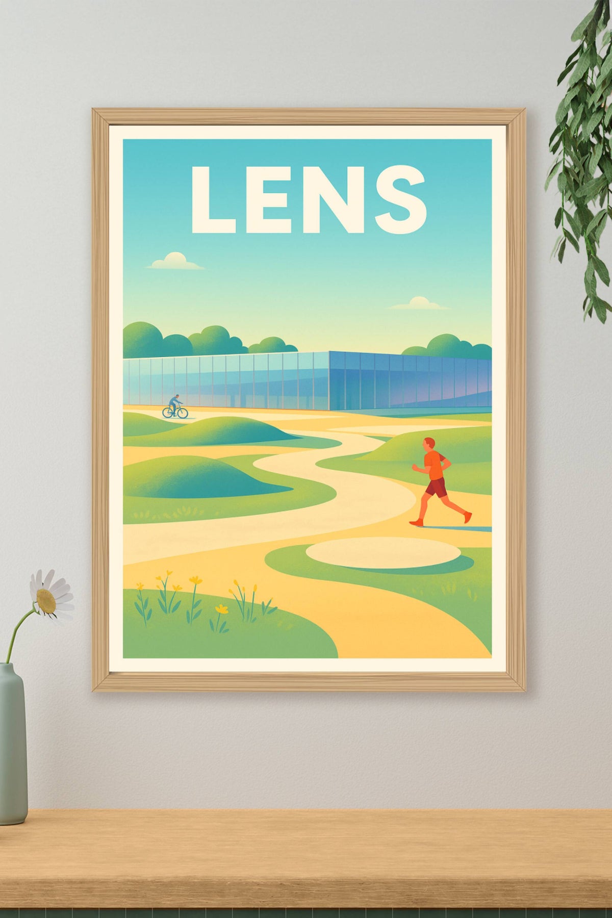Affiche Lens — L'élan sportif au cœur de la nature · poster d'art de Lens