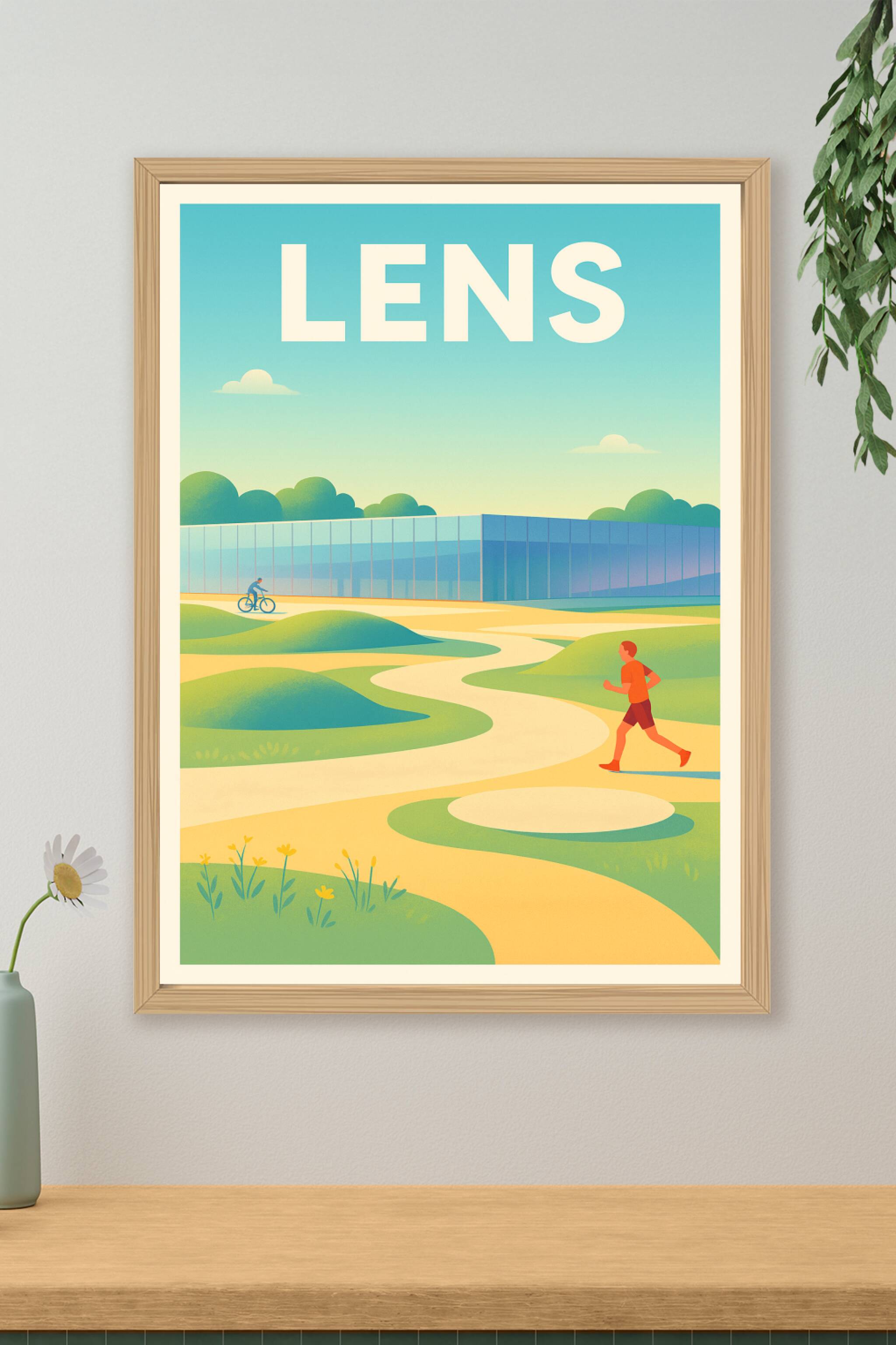 Affiche de Lens - L'élan sportif au cœur de la nature